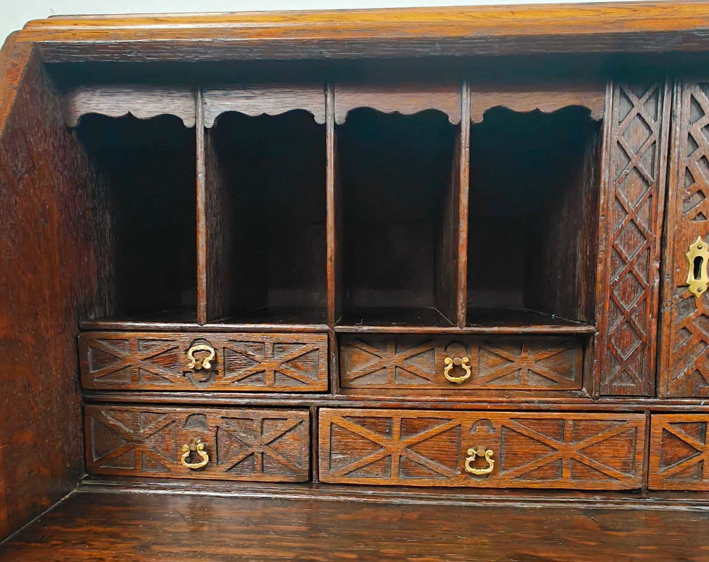 George III Writing Bureau Desk Oak 18thC Antique English Delivery Available
