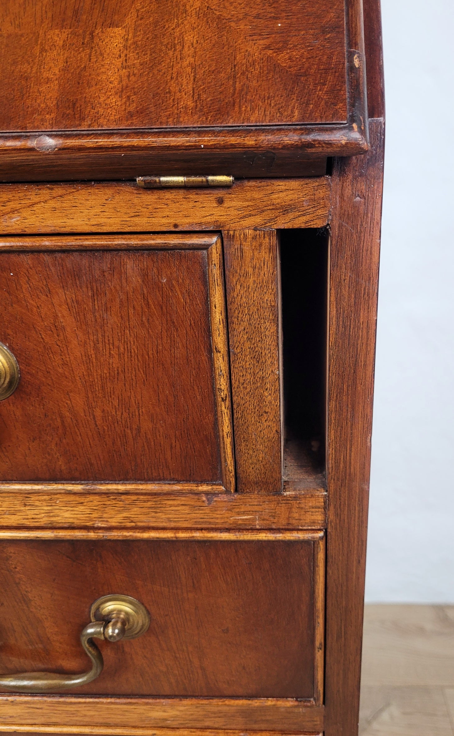 Vintage Writing Bureau Desk Leather 20thC Mahogany 1960s Delivery Available