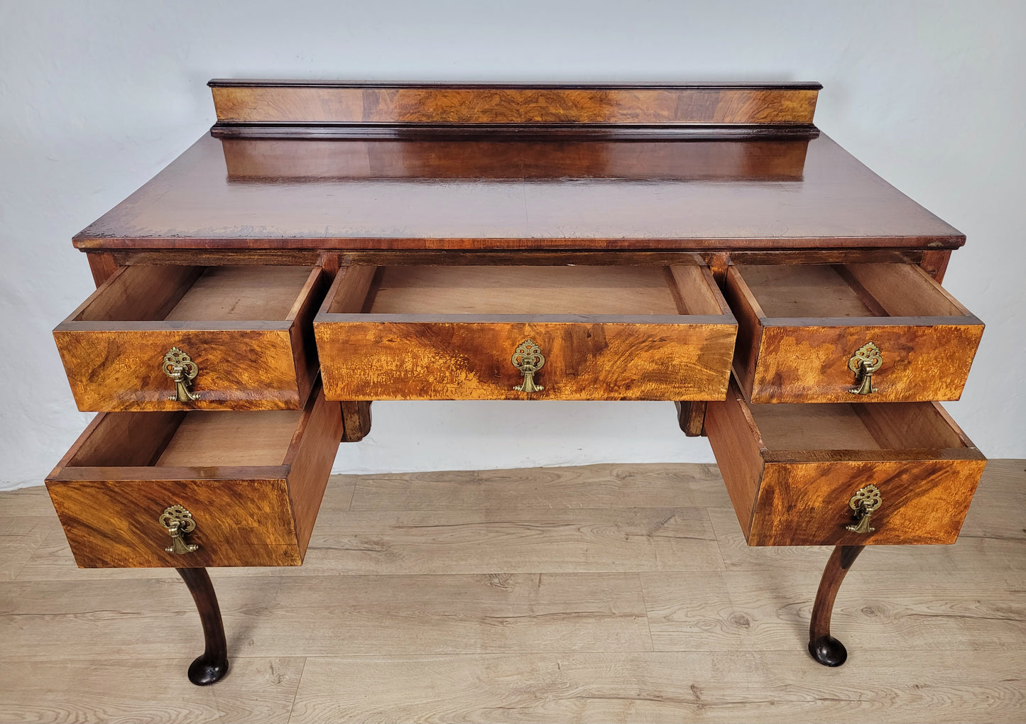 Ladies Writing Desk Vintage Mahogany Cabriole Shell Knee 1950 Delivery Available