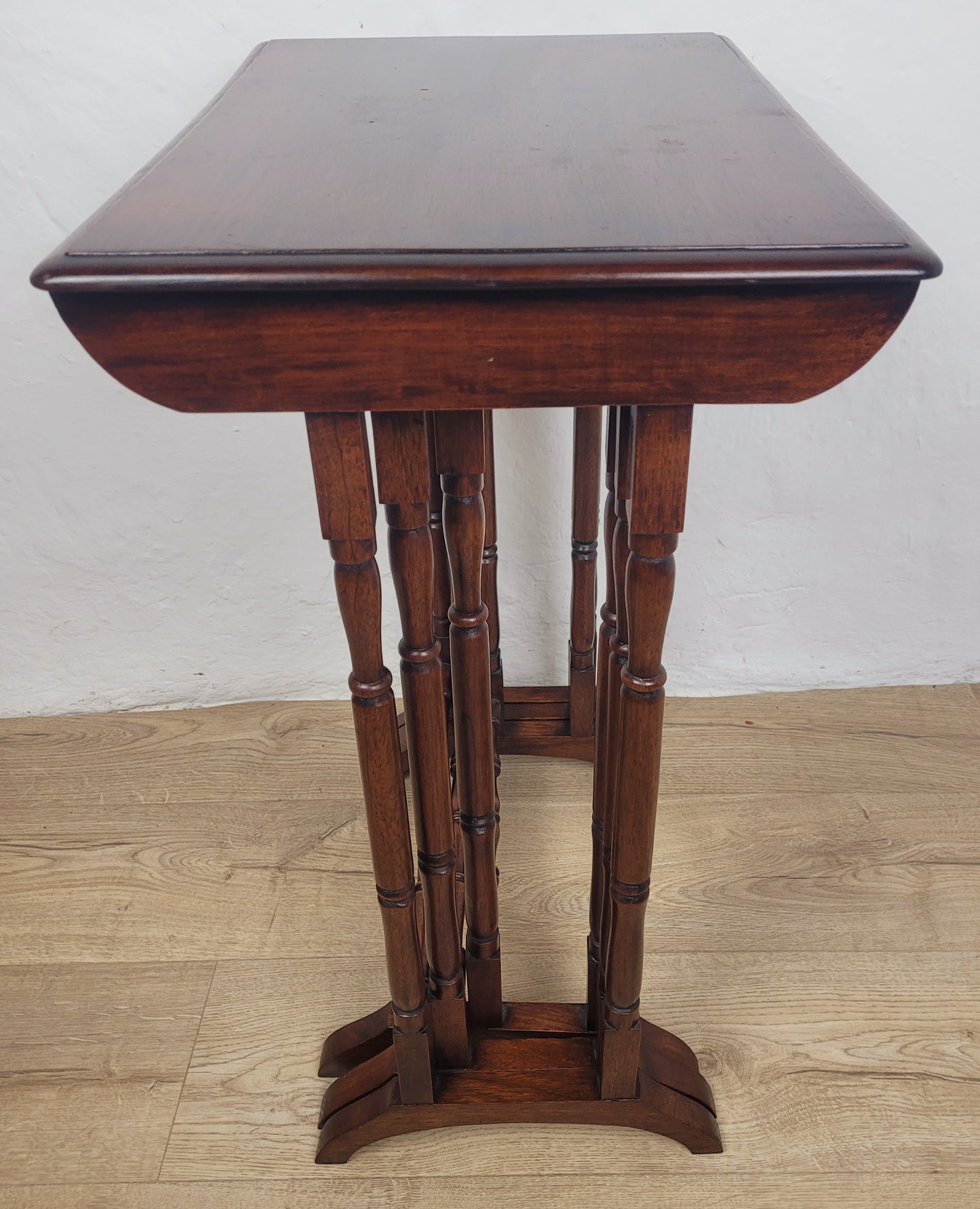 Three Nesting Occasional Tables Vintage Mahogany Mid Century Postage Available