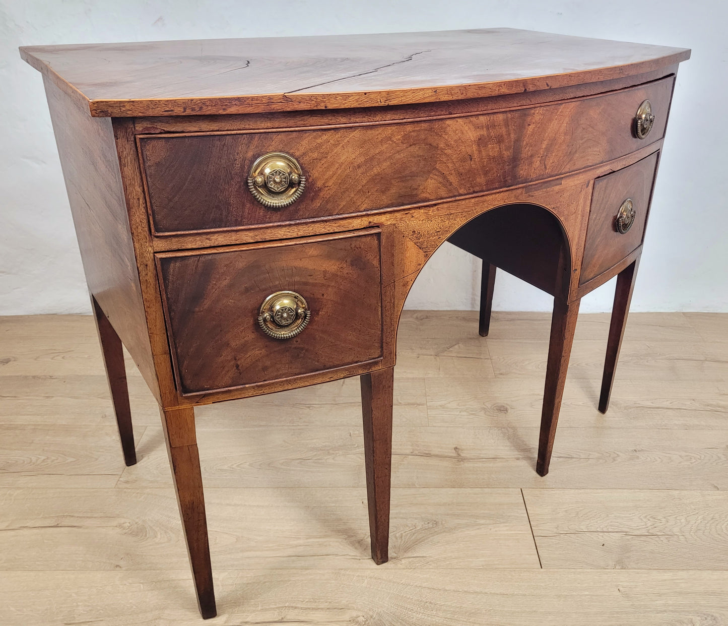 Regency Bowfronted Sideboard Drop Handles English C1800 Delivery Available