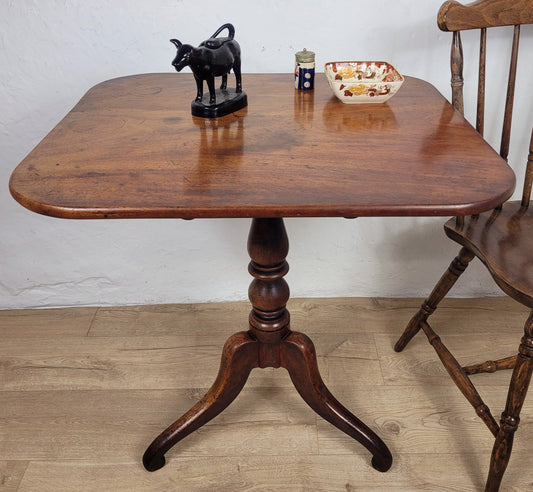 Georgian Tilt Top Table Tripod Mahogany English Postage Available