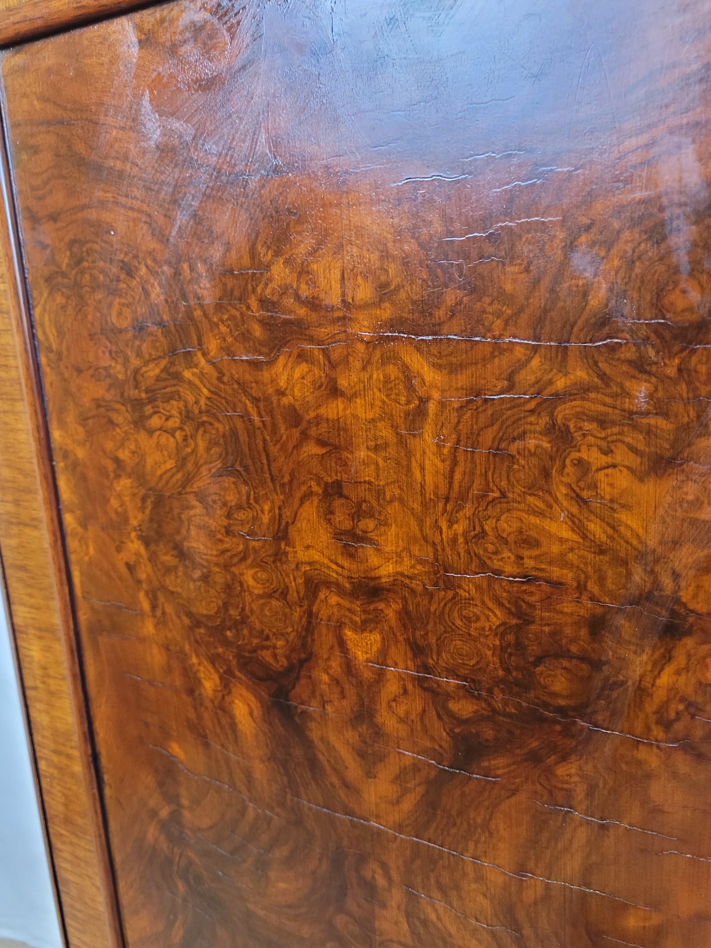 Walnut Tallboy Dresser Cabinet Linen Storage Vintage 1930s Delivery Available