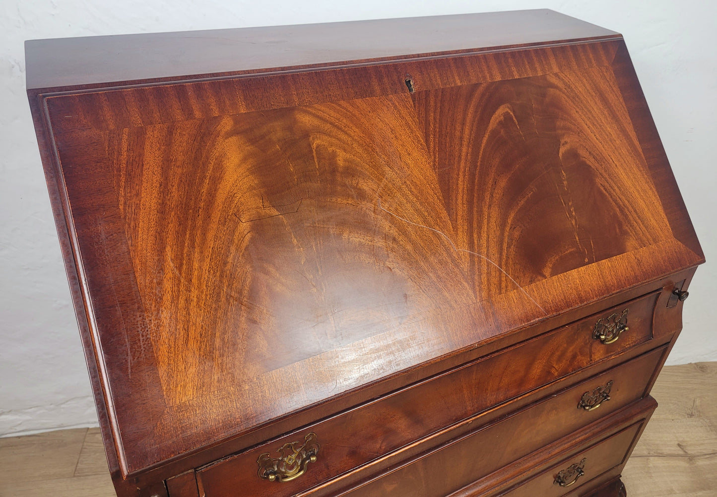 Vintage Writing Bureau Desk Burton Reprod Drawers Mid 20thC Delivery Available