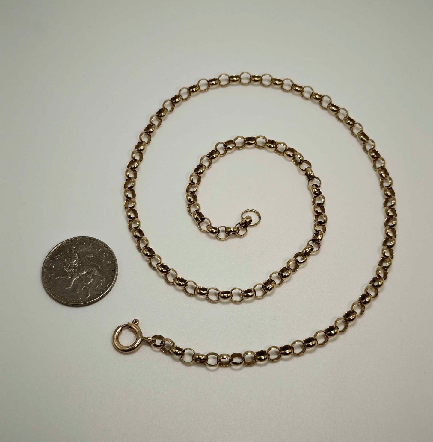 Belcher Chain Necklace 9ct Yellow Gold 19.5 Inch