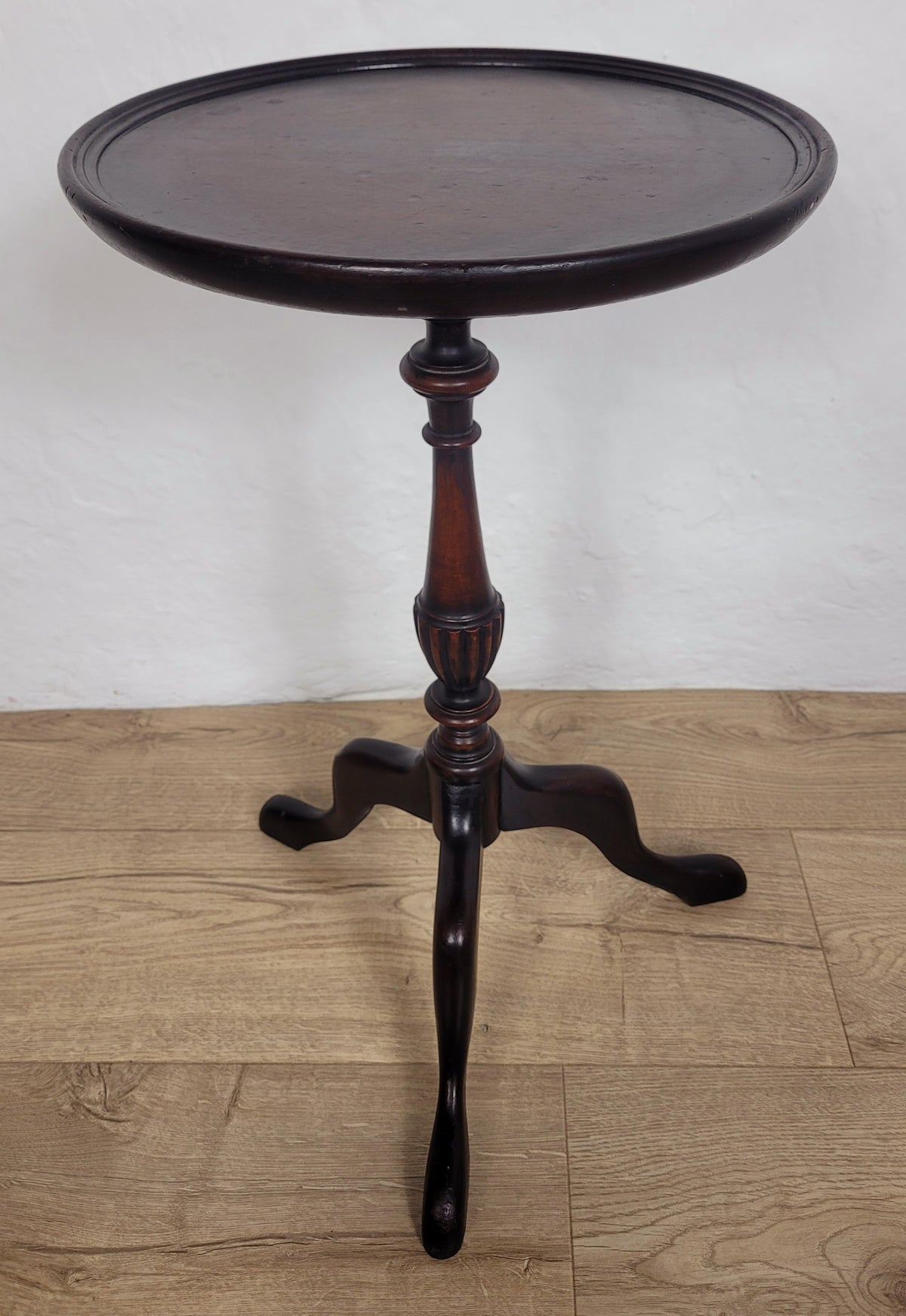 Victorian Tripod Wine Table Circular English Mahogany 1890 Postage Available