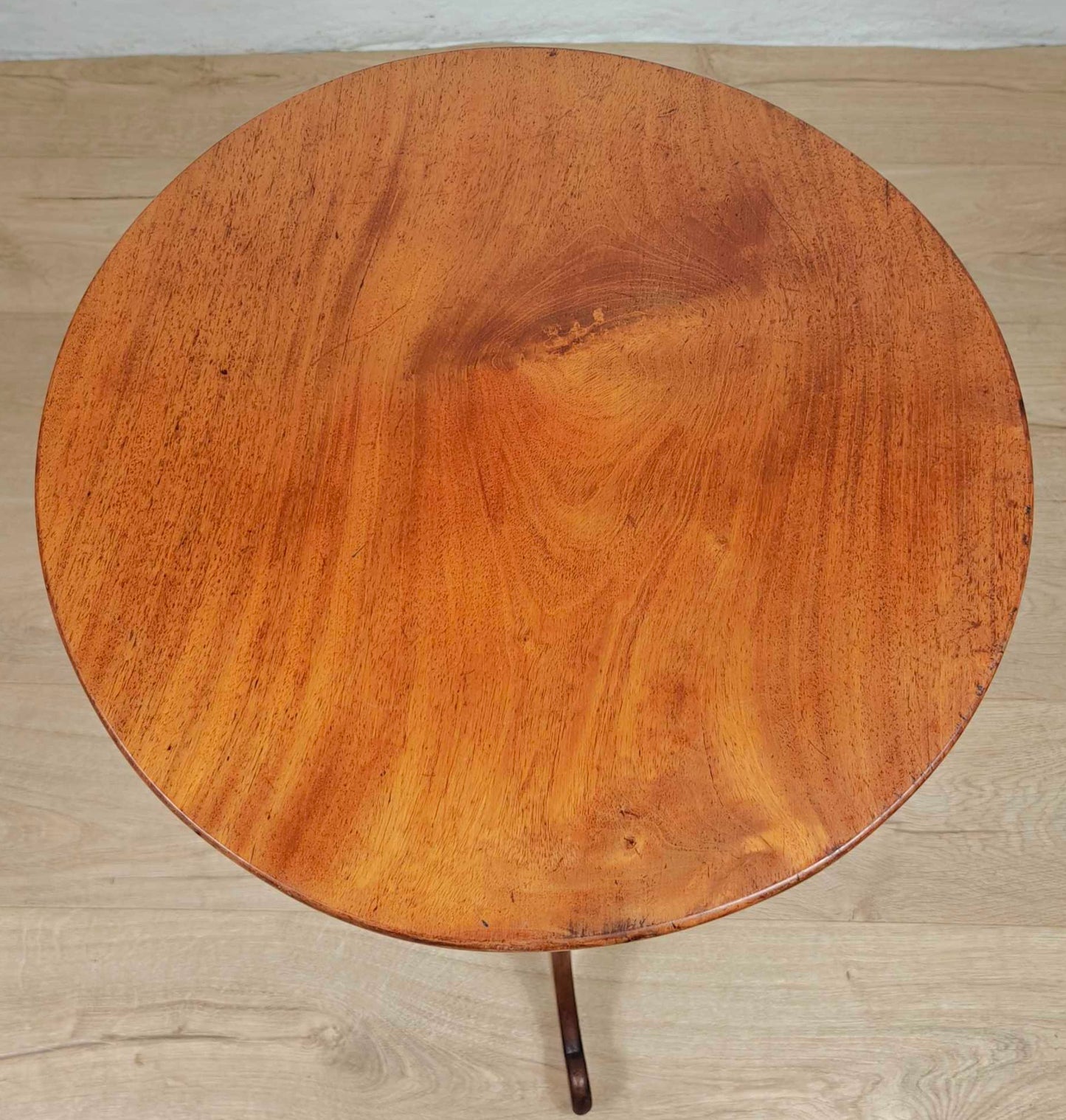 Victorian Tripod Side Table English Antique Mahogany Round Postage Available