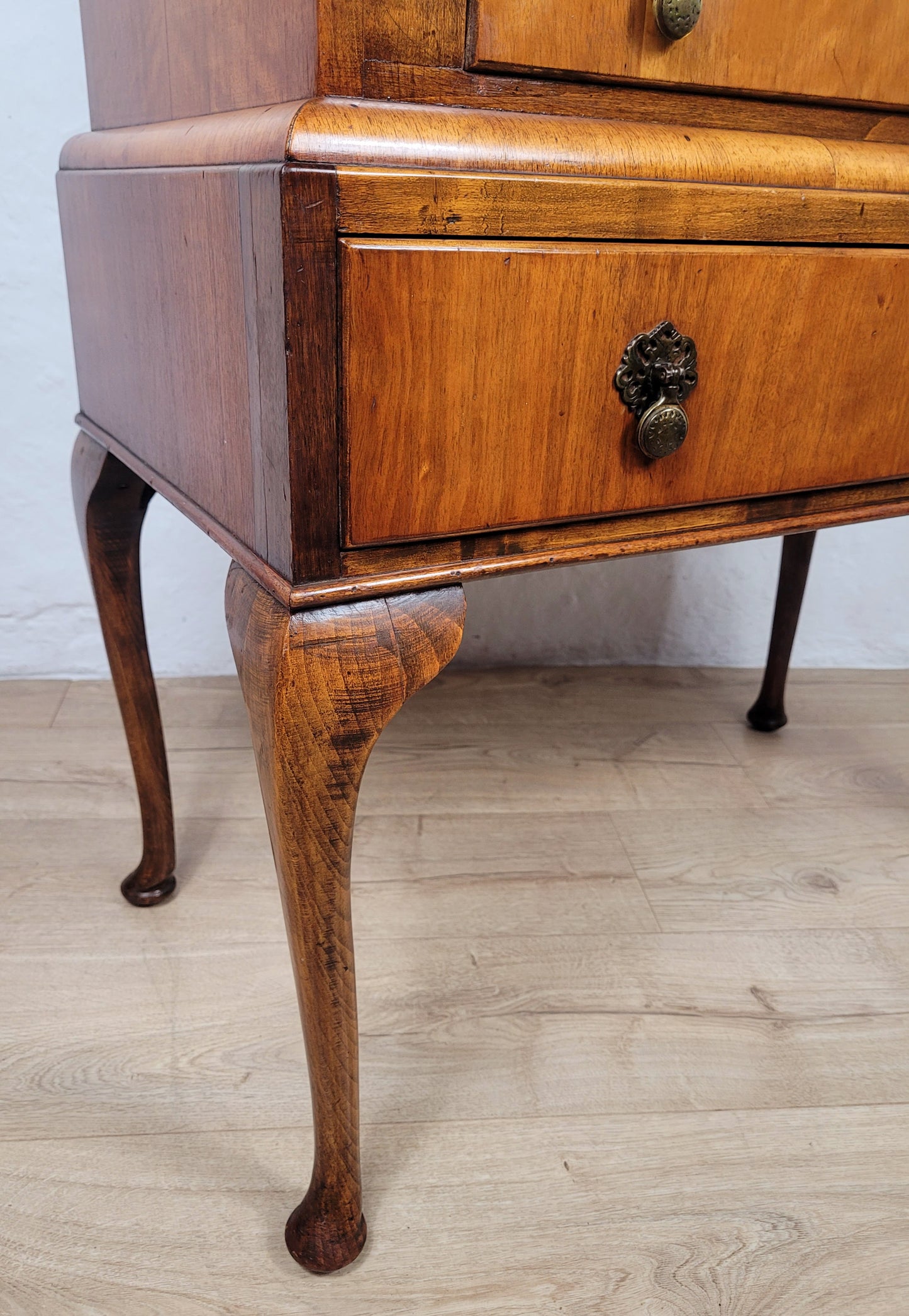 Vintage Writing Desk Denby & Spinks Walnut Cabriole Legs 1940s Delivery Available