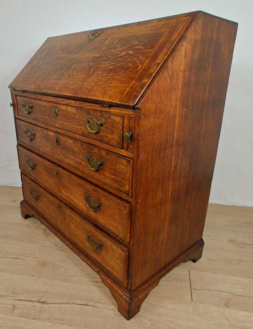 George III Writing Bureau Desk Oak 18thC Antique English Delivery Available