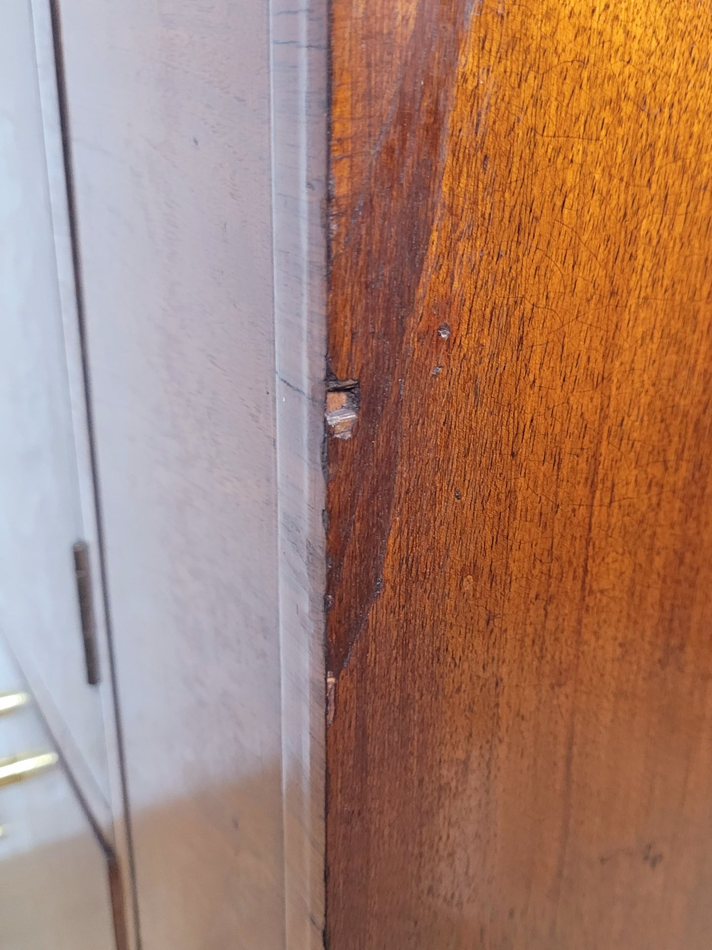 Vintage Walnut Tall Boy Art Deco Mid Century Lock and Key Delivery Available