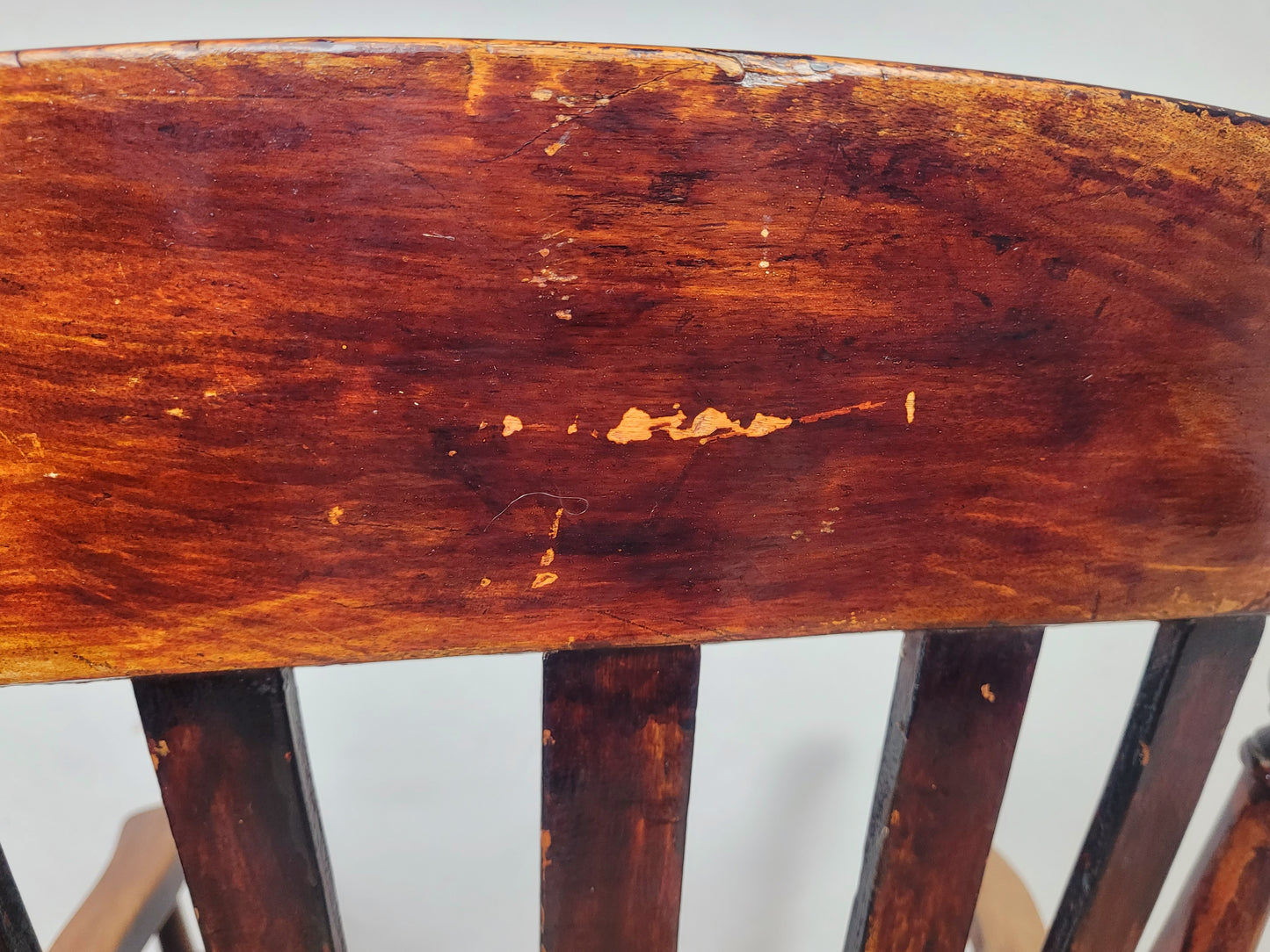 Victorian Kitchen Armchair 19thC Slatback Farmhouse Delivery Available