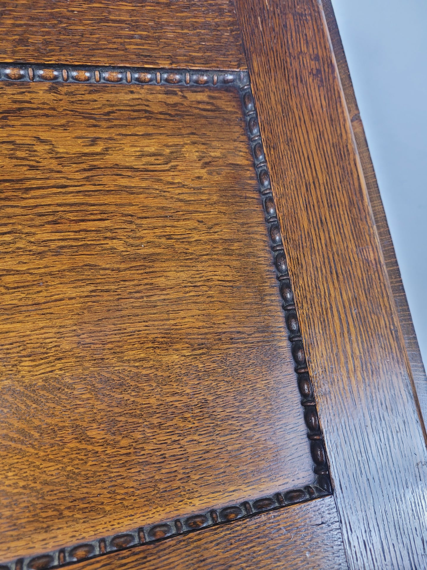 Vintage Oak Writing Bureau Mid 20th-Century Carved Storage Delivery Available