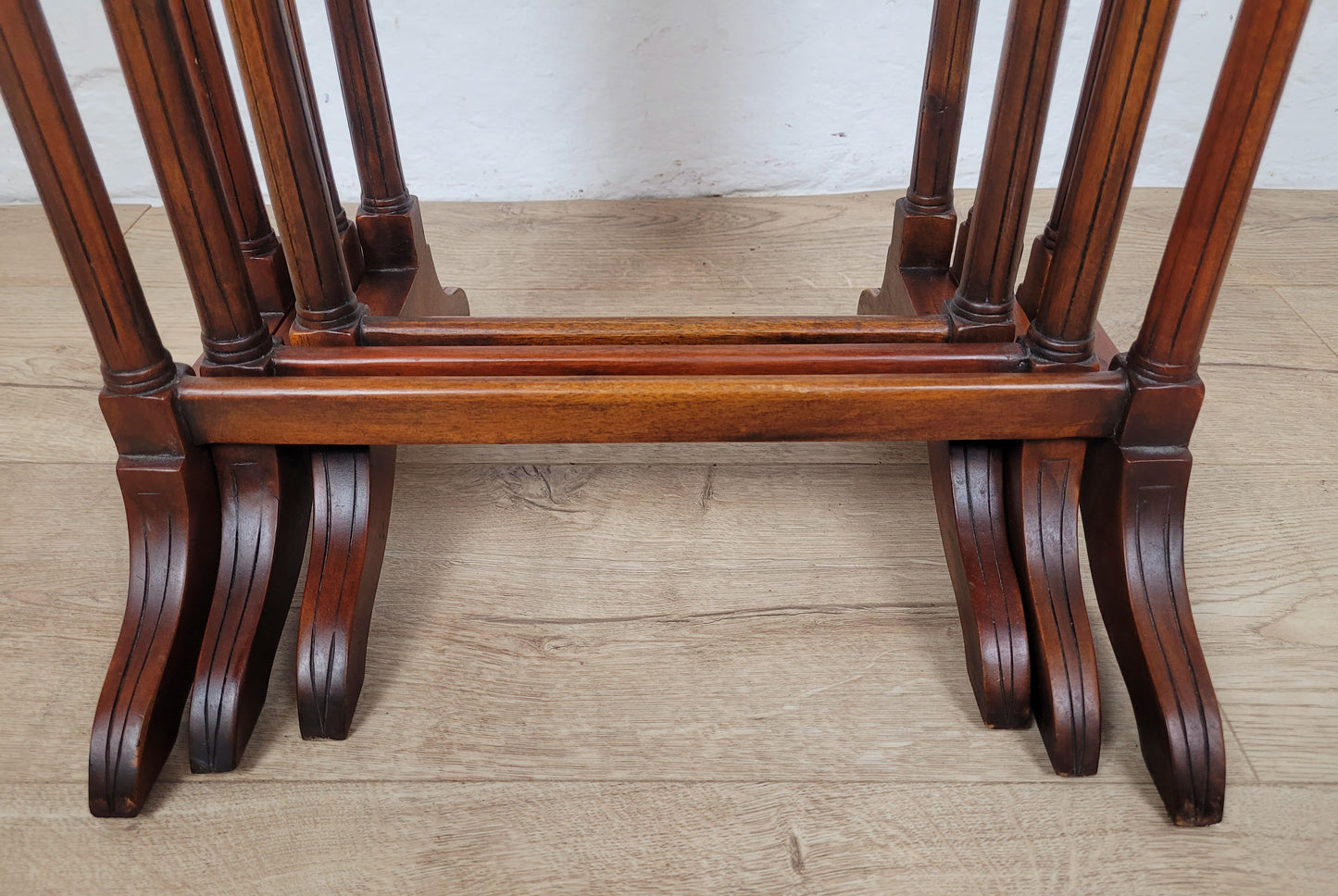 Nest Of Three Tables Victorian Mahogany Antique Postage Available
