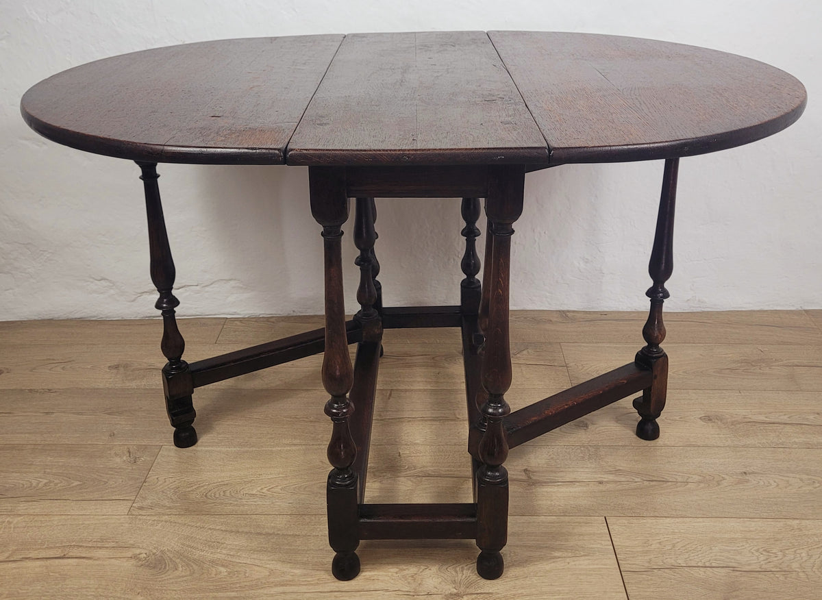 Dining Table Early 20thC Oak Drop Leaf Gateleg Country 1920's Delivery Available