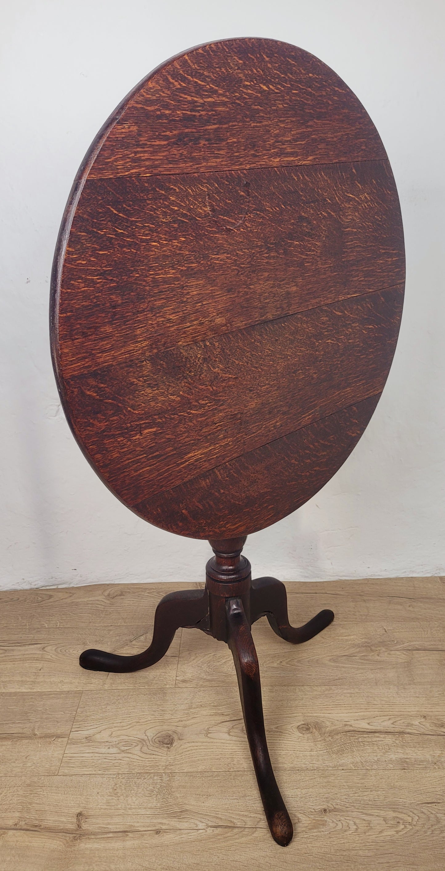 Georgian Tilt Top Table Tripod Occasional Round 18thC Oak Delivery Available