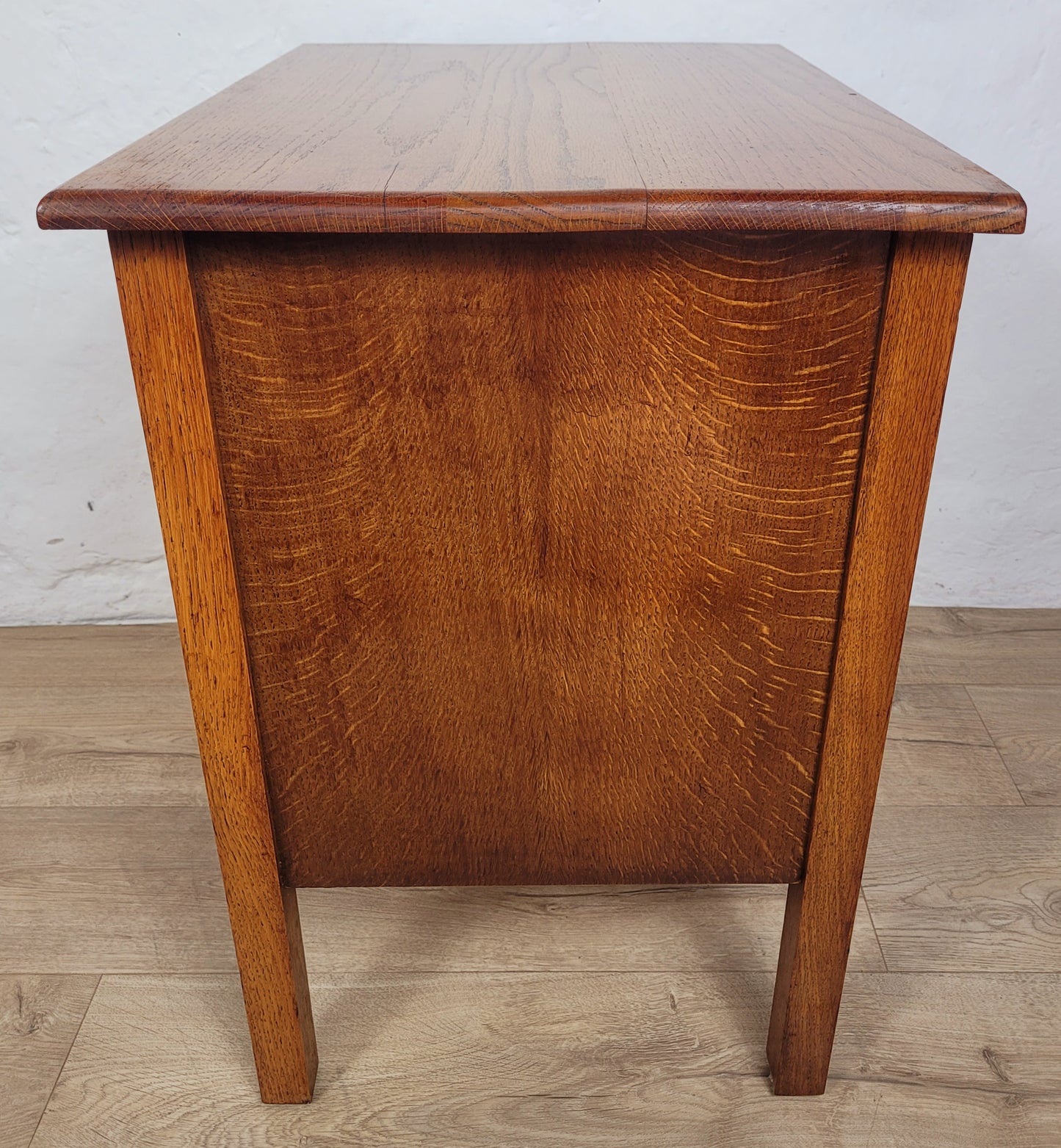 Vintage Chest Of Drawers 2 Oak Country Ring Handles Storage Delivery Available