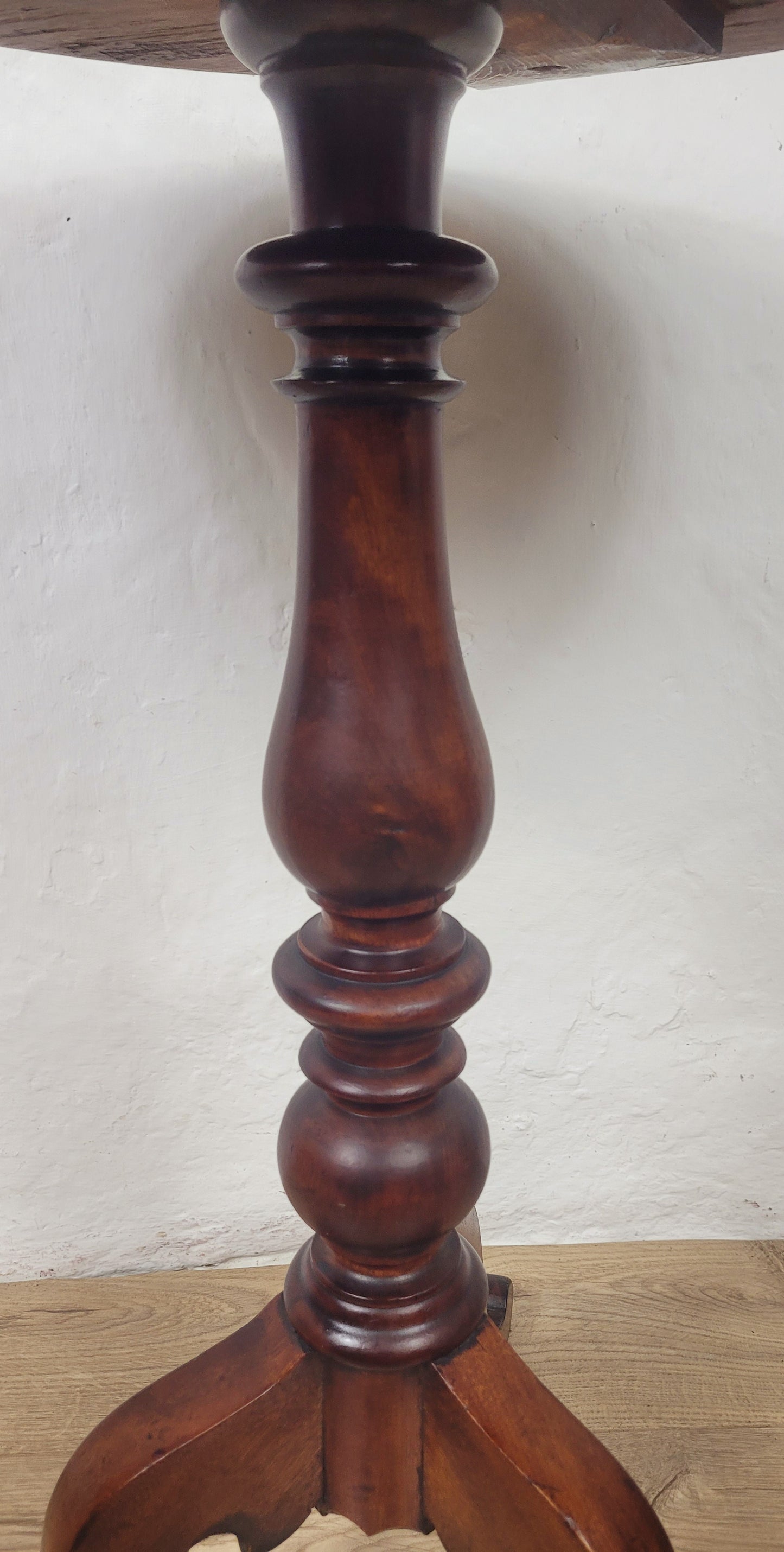 Victorian Tripod Side Table English Antique Mahogany Round Postage Available