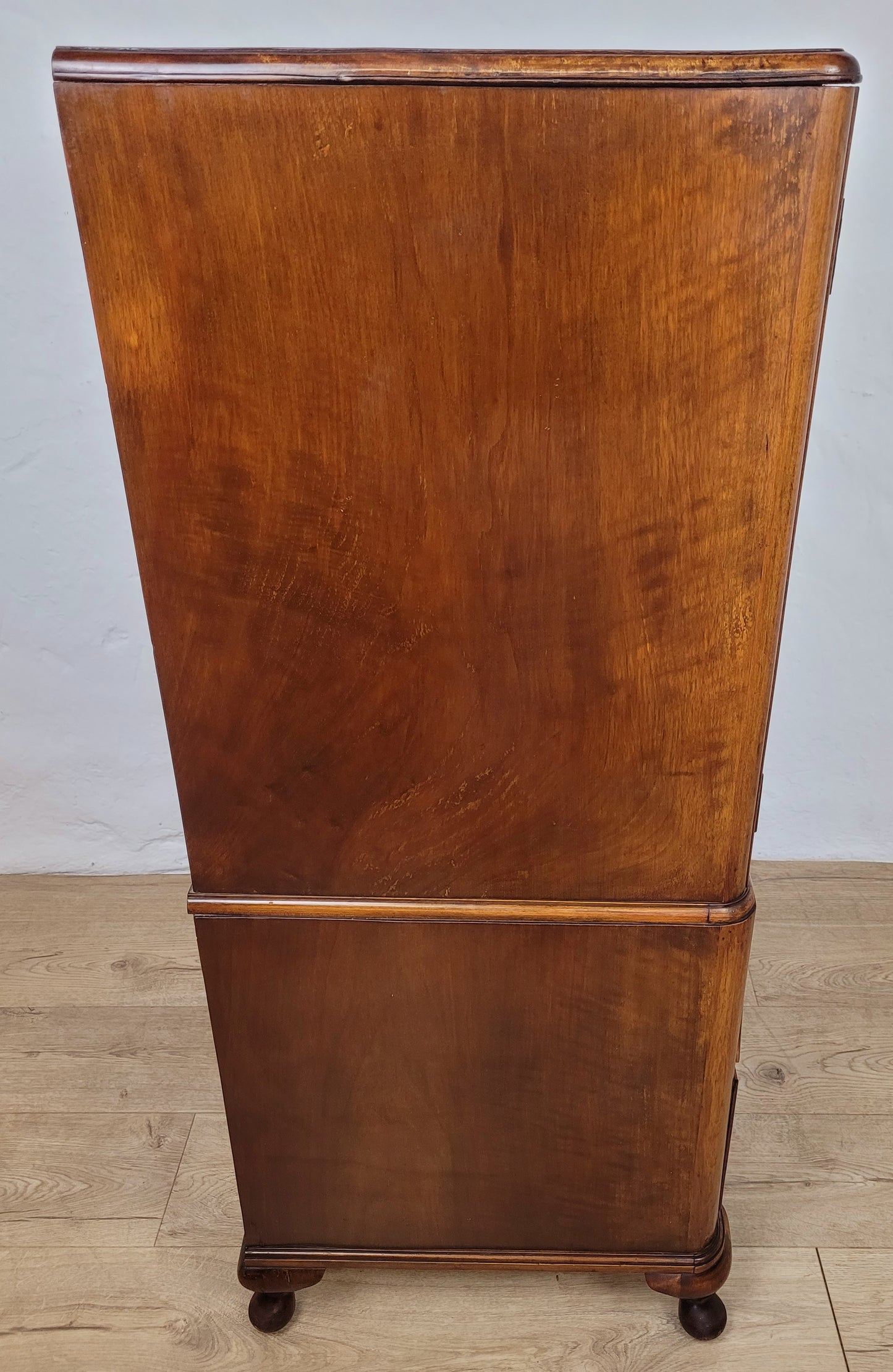 Walnut Tallboy Dresser Cabinet Linen Storage Vintage 1930s Delivery Available
