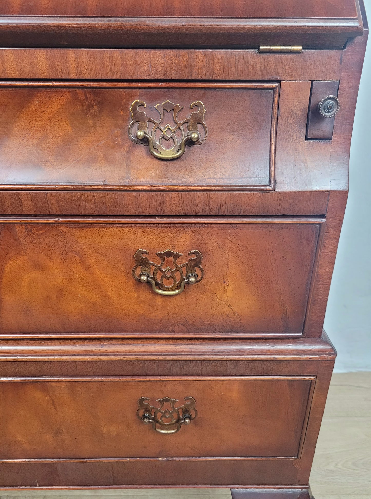 Vintage Writing Bureau Desk Burton Reprod Drawers Mid 20thC Delivery Available