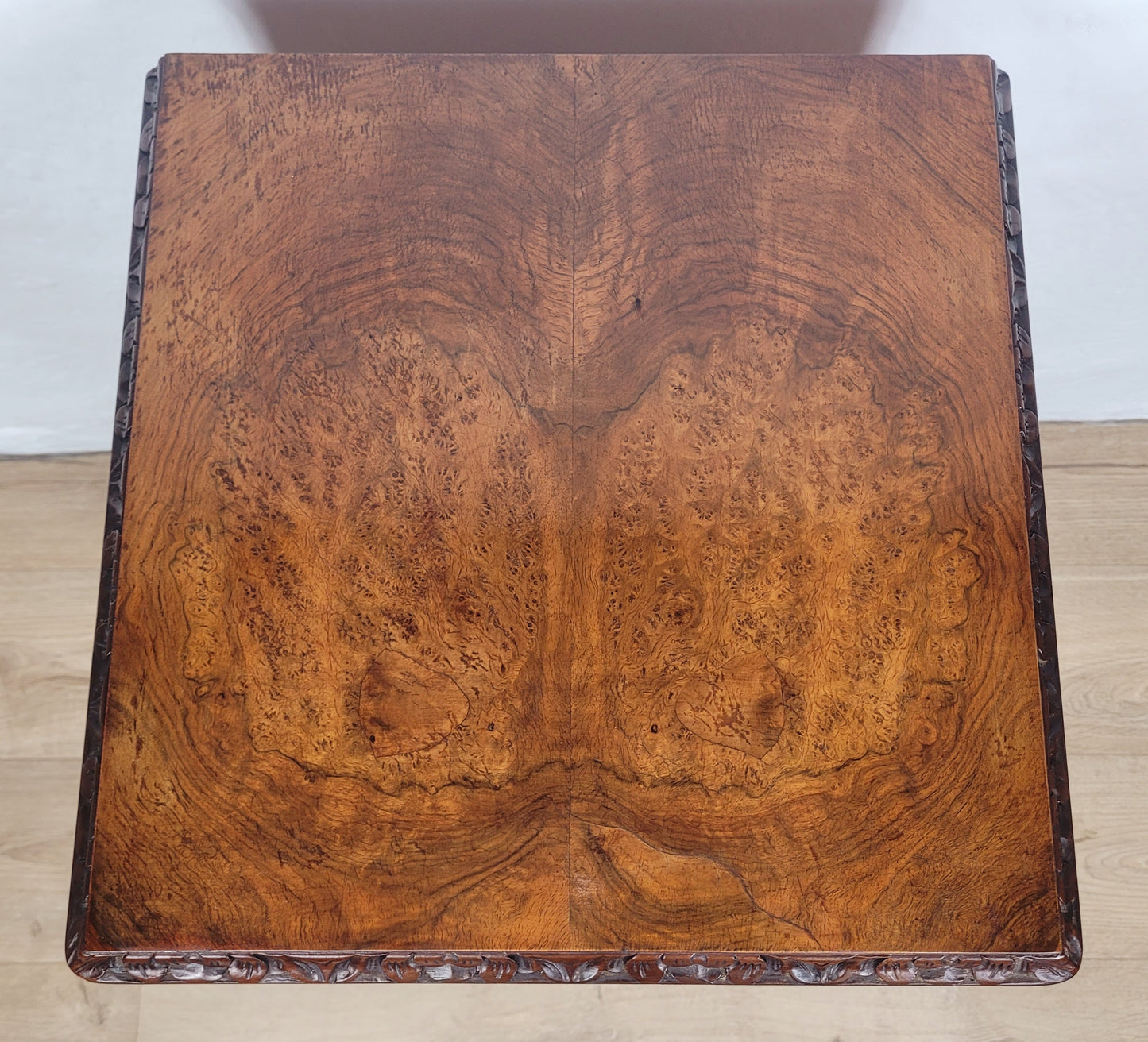 Vintage Bedside Cabinet Walnut Shell Carvings Mid 20th-Century Postage Available