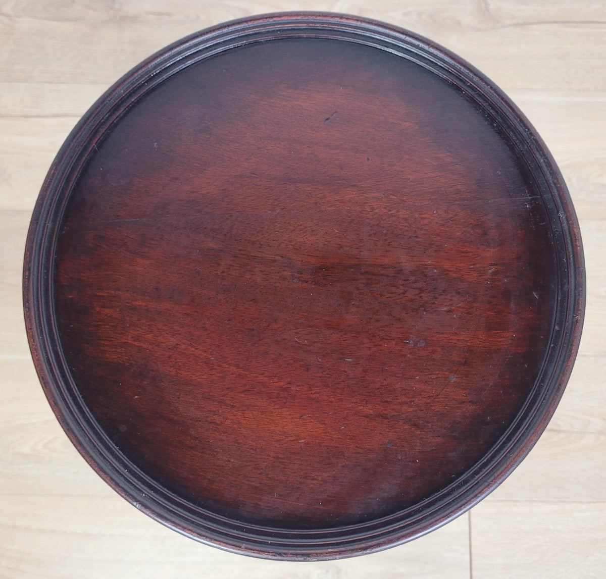 Victorian Tripod Wine Table Circular English Mahogany 1890 Postage Available