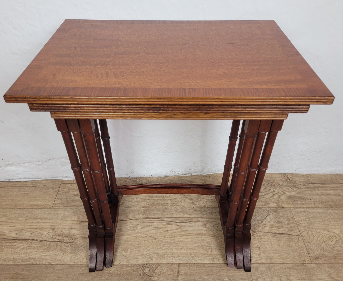 Victorian 3 Nesting Tables Rectangular Mahogany Antique 1900s Postage Available