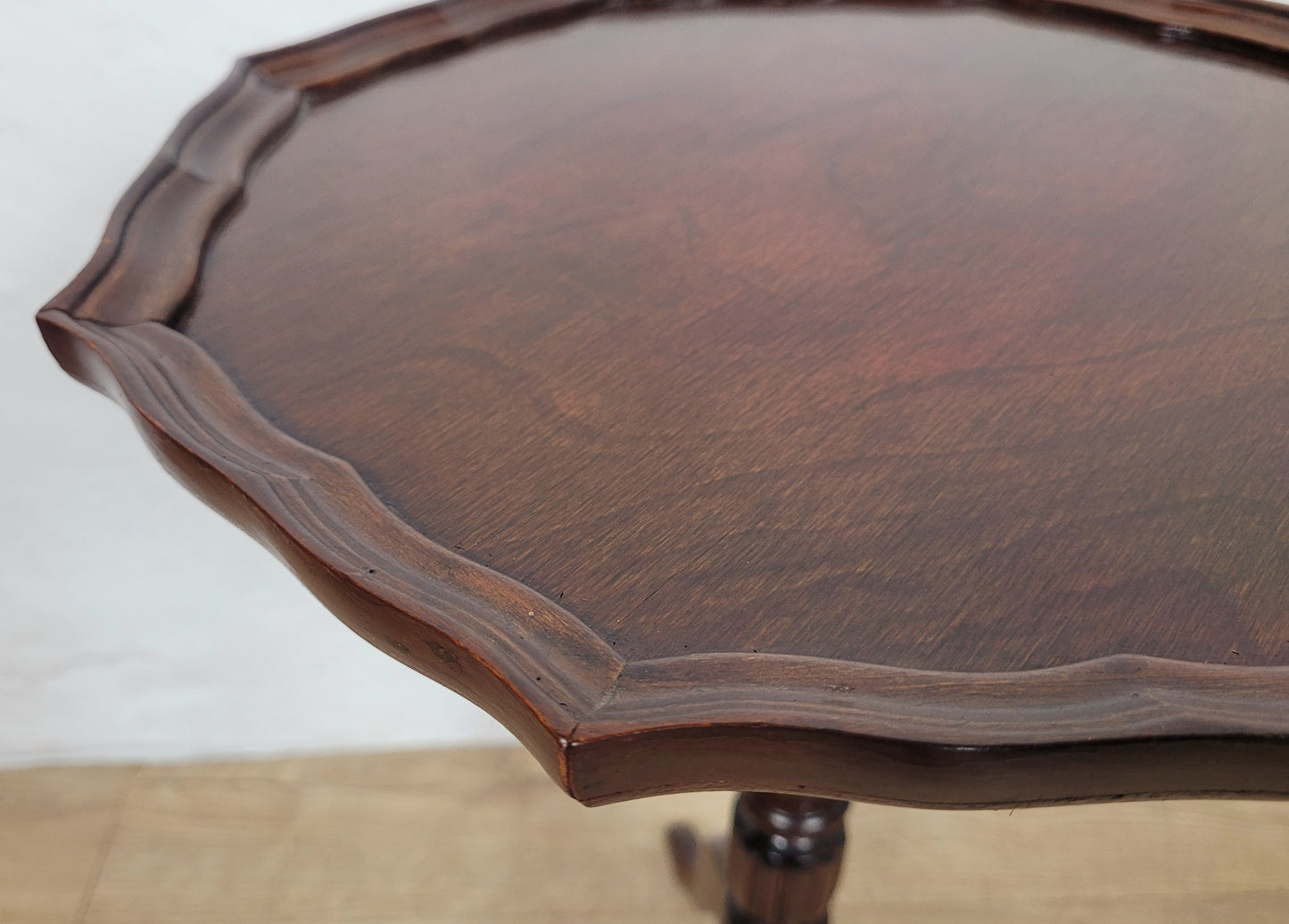 Piecrust Tripod Wine Table Octagonal Fluted Leg Vintage Postage Available