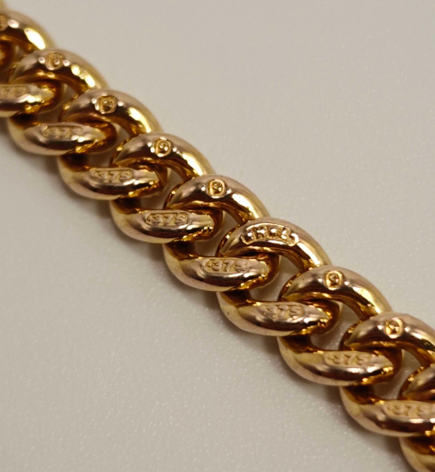 9ct Gold Albert Chain Signed WHWLD 375 Dog Clasp T-Bar Antique Postage Available