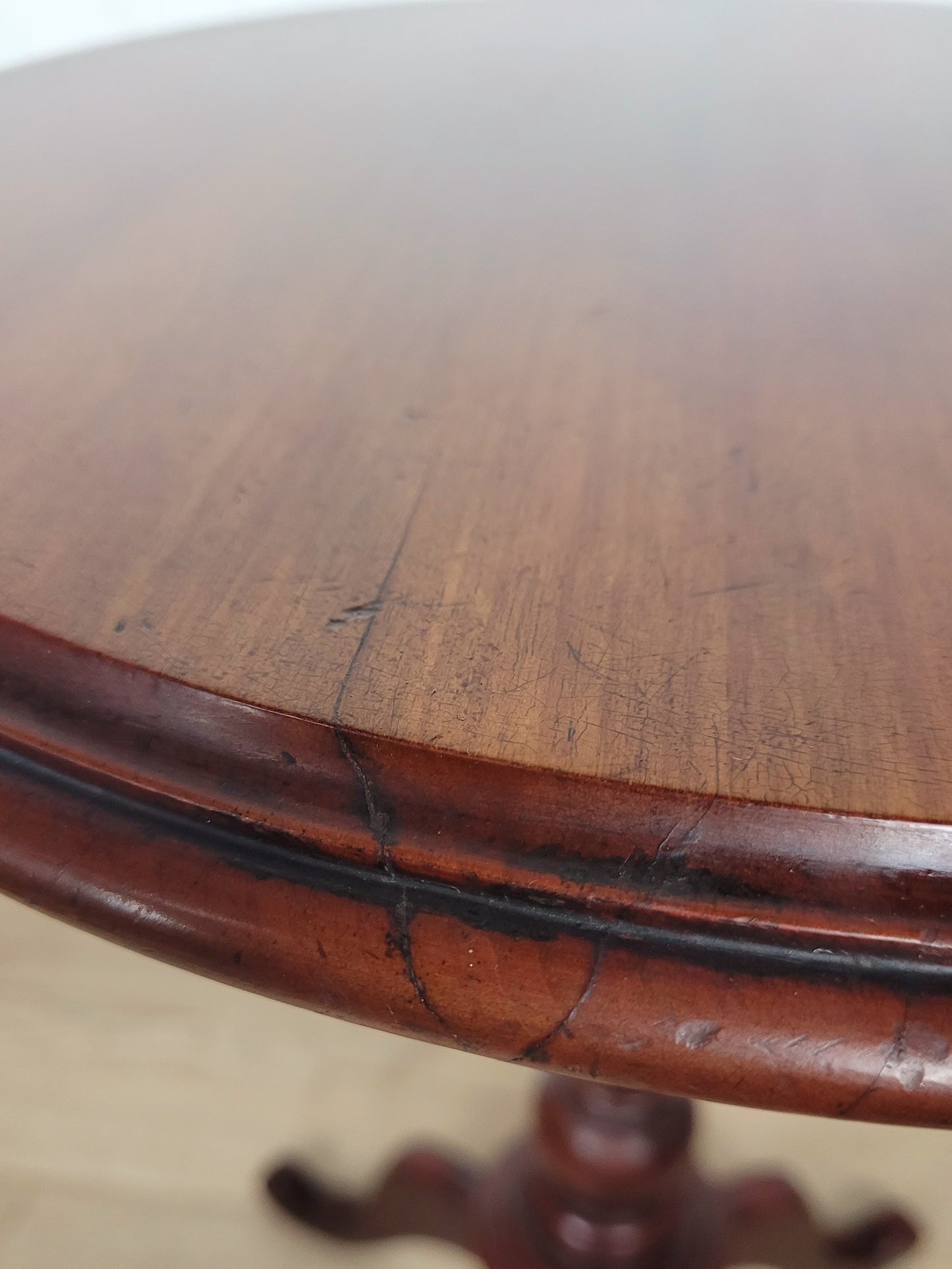 Victorian Pedestal Tripod Table English 19th Century Mahogany Postage Available