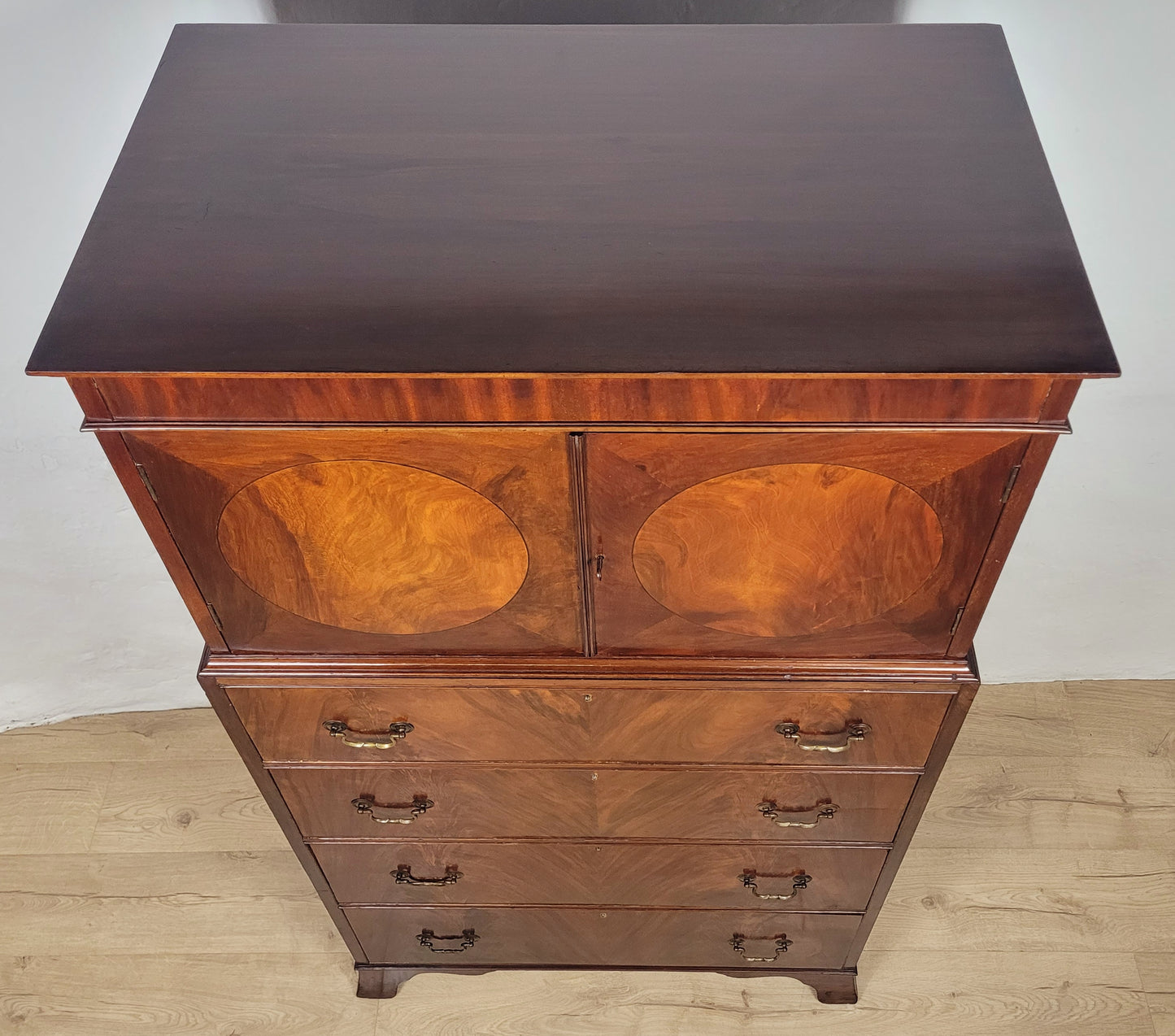 Edwardian Mahogany Tallboy English 1910 Drawers Storage Delivery Available