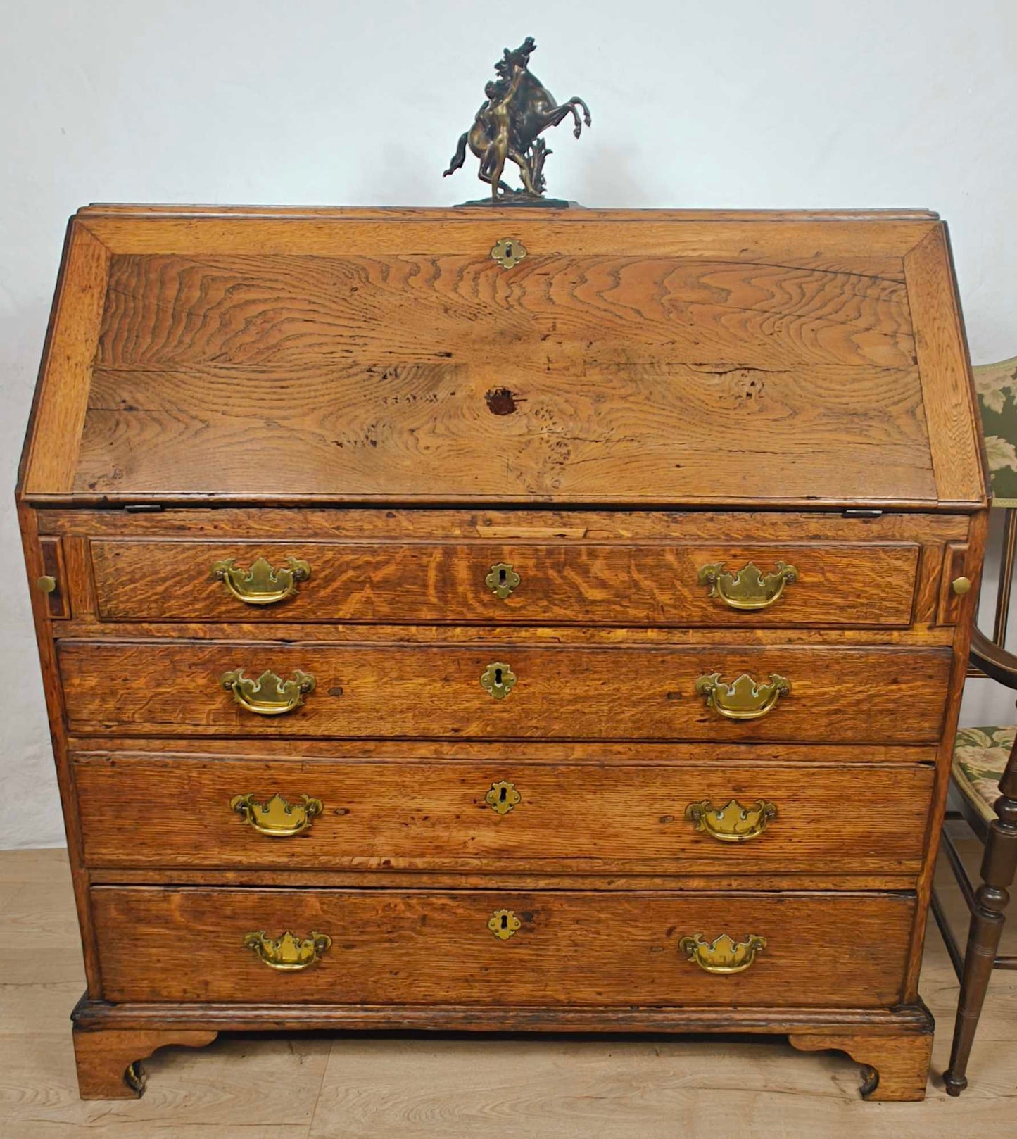 George III Writing Bureau Desk Oak 18thC Antique English Delivery Available