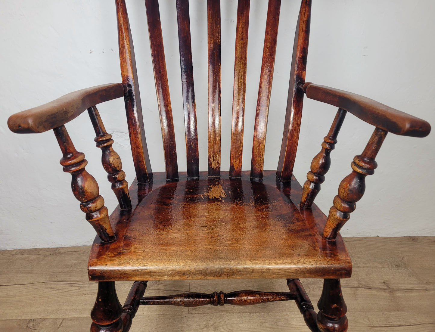 Victorian Kitchen Armchair 19thC Slatback Farmhouse Delivery Available