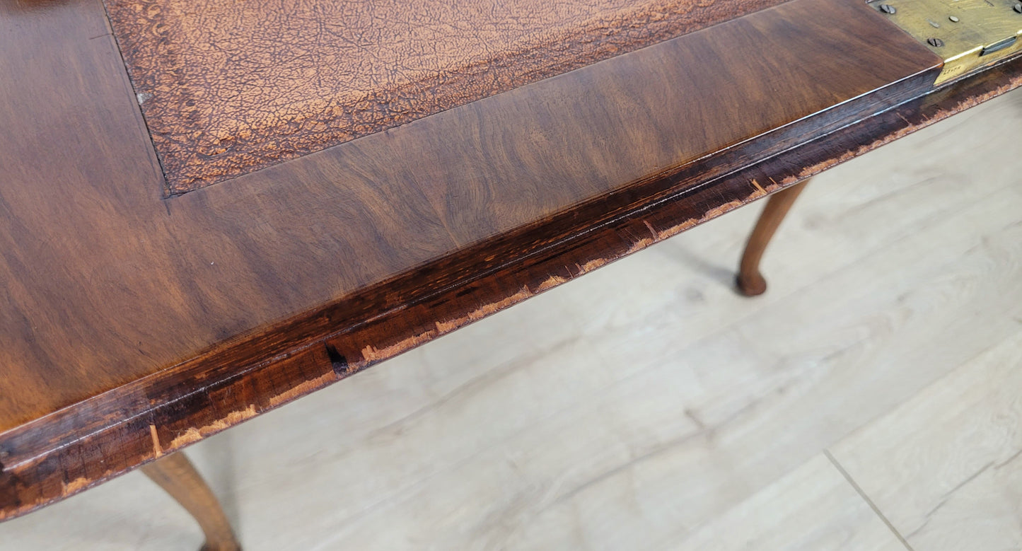 Vintage Writing Desk Denby & Spinks Walnut Cabriole Legs 1940s Delivery Available