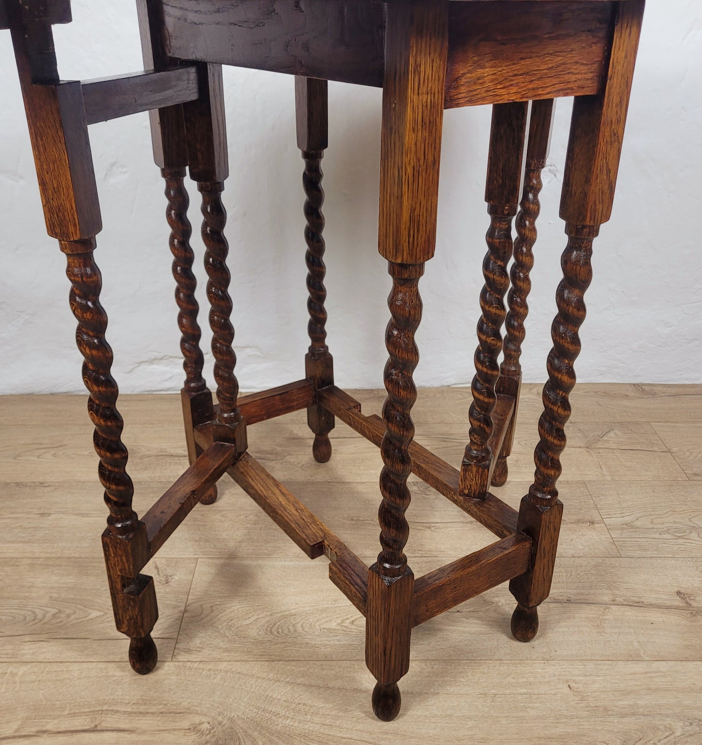 Vintage Drop Leaf Table Gateleg Barley Twist Oak 1930's Delivery Available