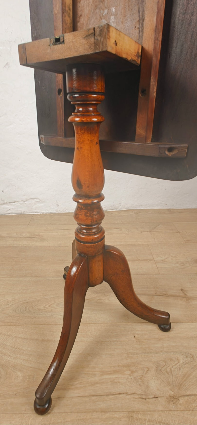 Victorian Tilt Top Table Tripod Rectangular Mahogany English Postage Available