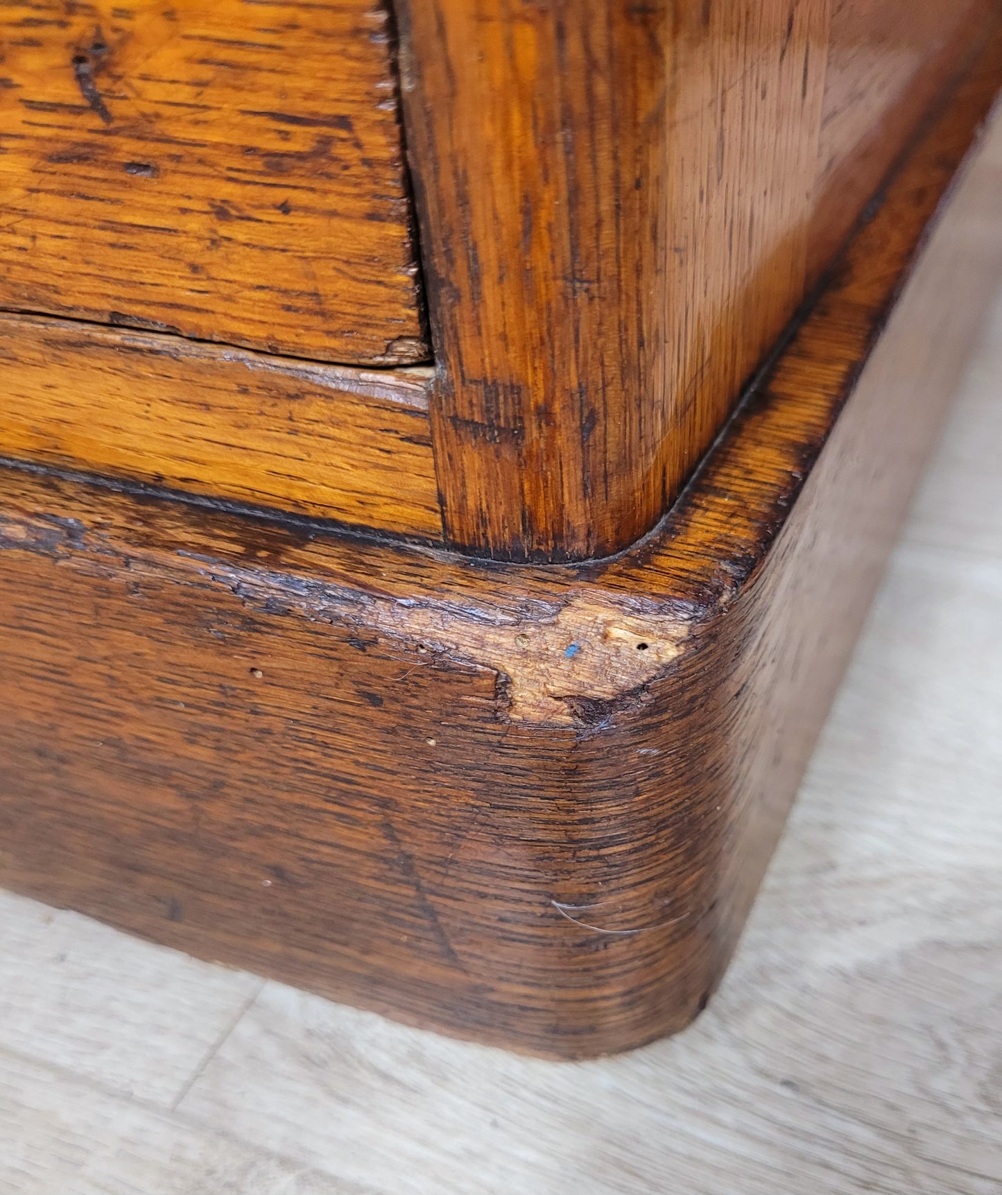 Victorian Writing Desk Oak Knee Hole Leather 19thC Antique Delivery Available