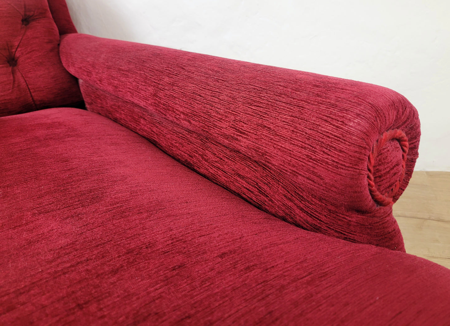 Victorian Chaise Lounge 19th Century Red Upholstered Antique Delivery Available