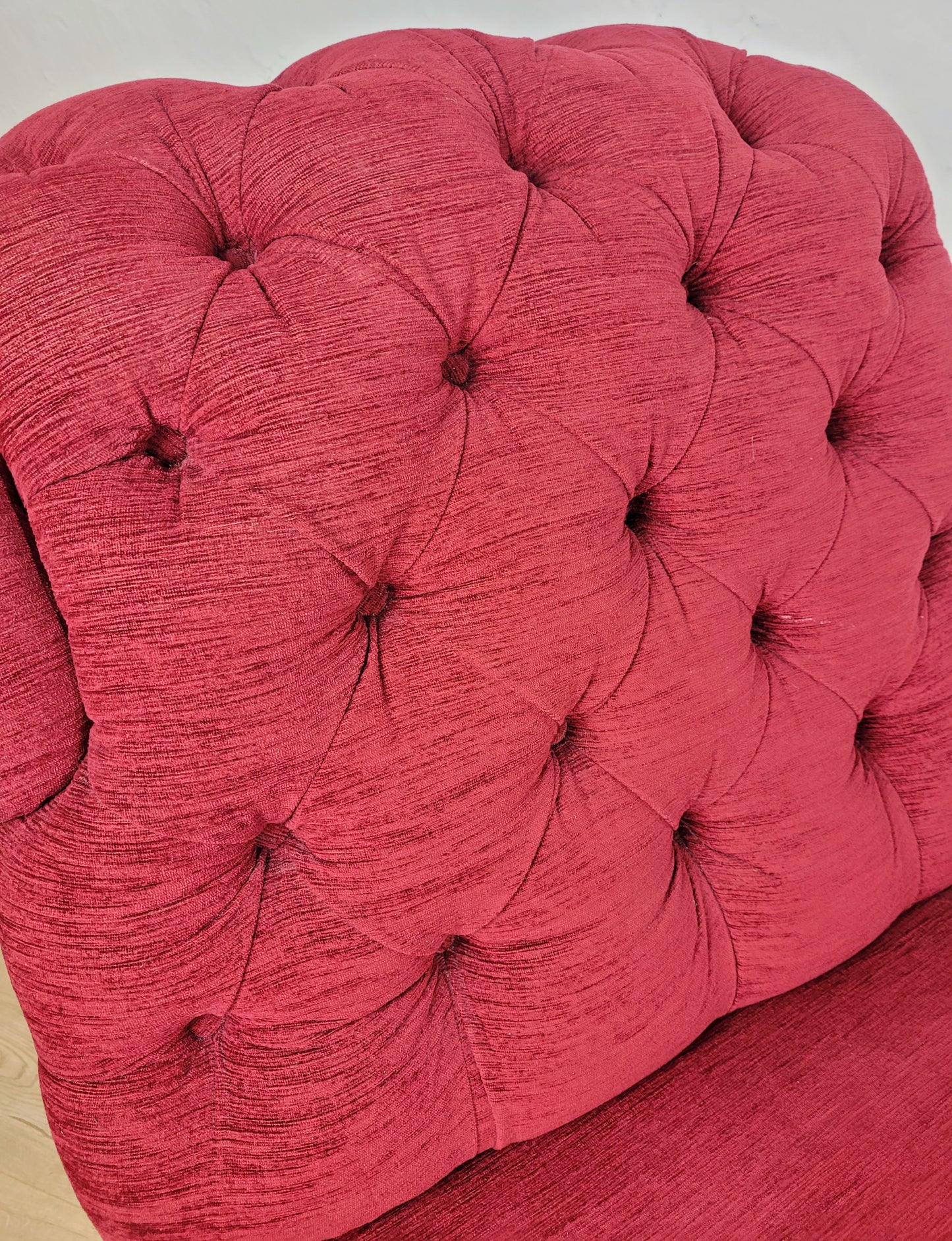 Victorian Chaise Lounge 19th Century Red Upholstered Antique Delivery Available