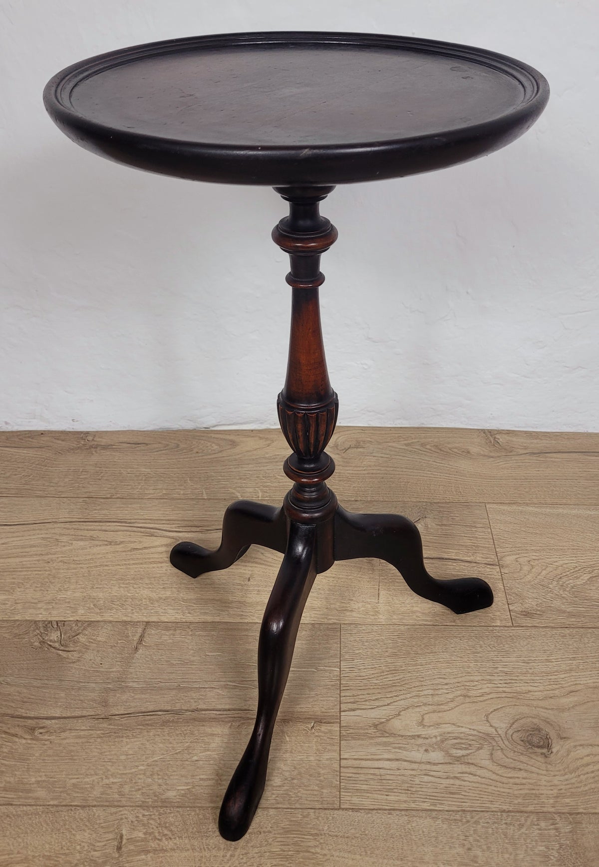 Victorian Tripod Wine Table Circular English Mahogany 1890 Postage Available