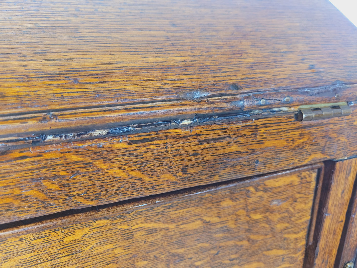 Georgian Writing Bureau Desk 18thC Oak Drop Handles Antique Delivery Available