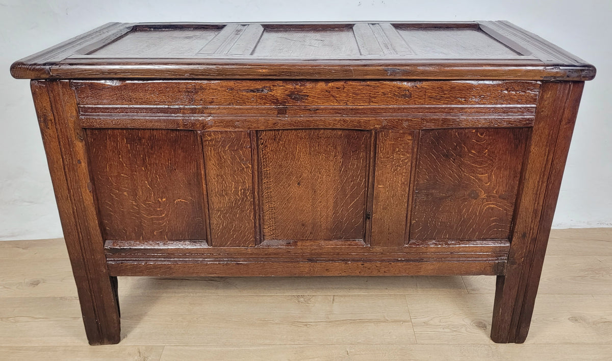 Georgian Coffer Chest Oak 19thC Bullseye English Country Delivery Available