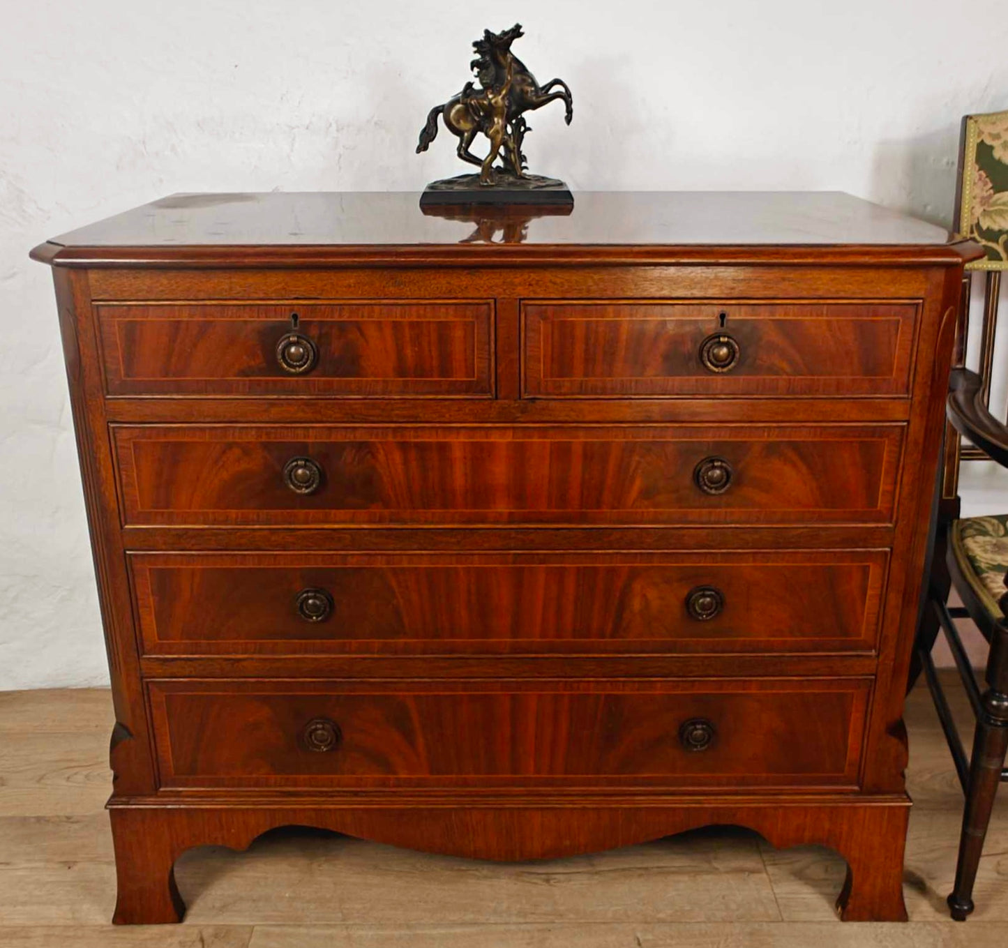 Reproduction Chest Of Drawers Mahogany Drop Handles Storage Delivery Available