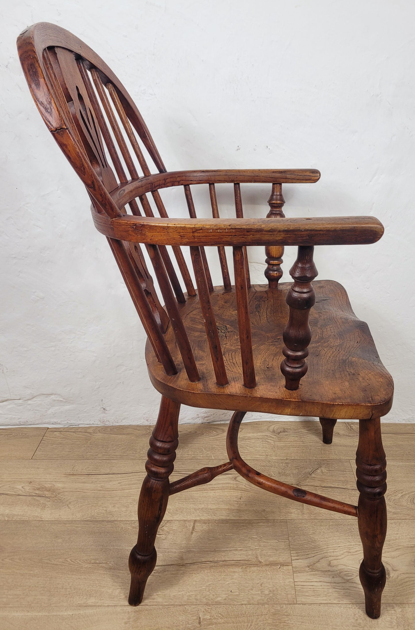 Victorian Windsor Armchair HoopBack Crinoline Stretcher 19thC Delivery Available