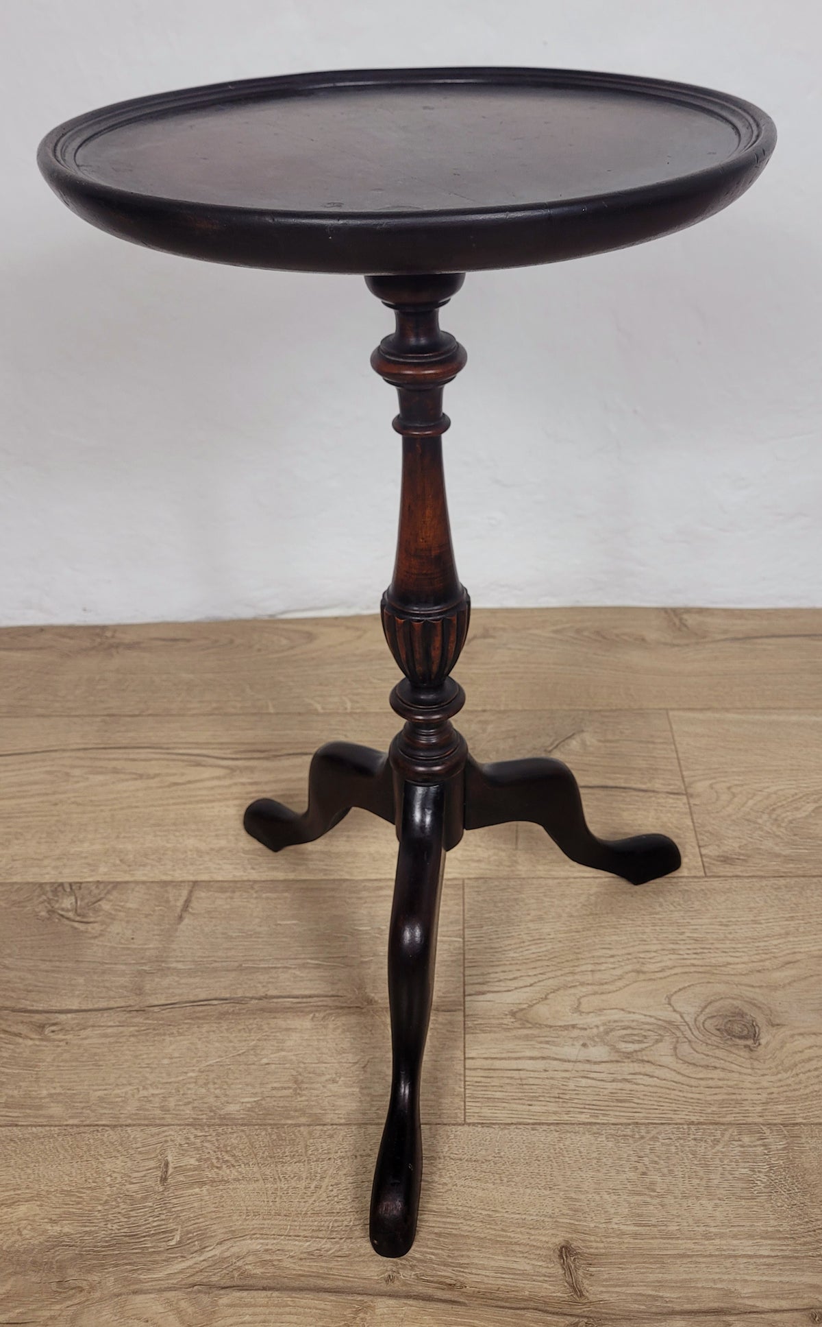 Victorian Tripod Wine Table Circular English Mahogany 1890 Postage Available