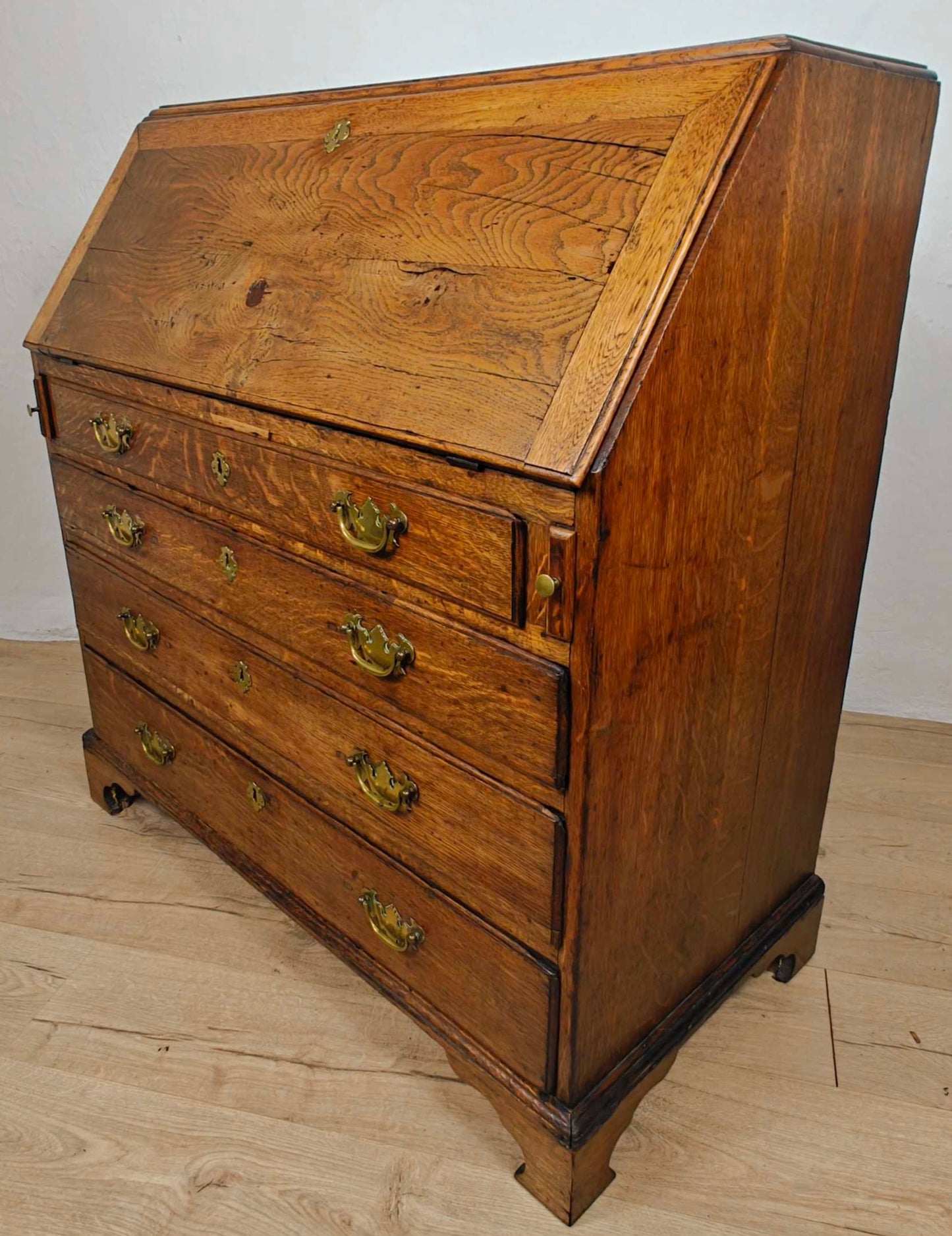 George III Writing Bureau Desk Oak 18thC Antique English Delivery Available