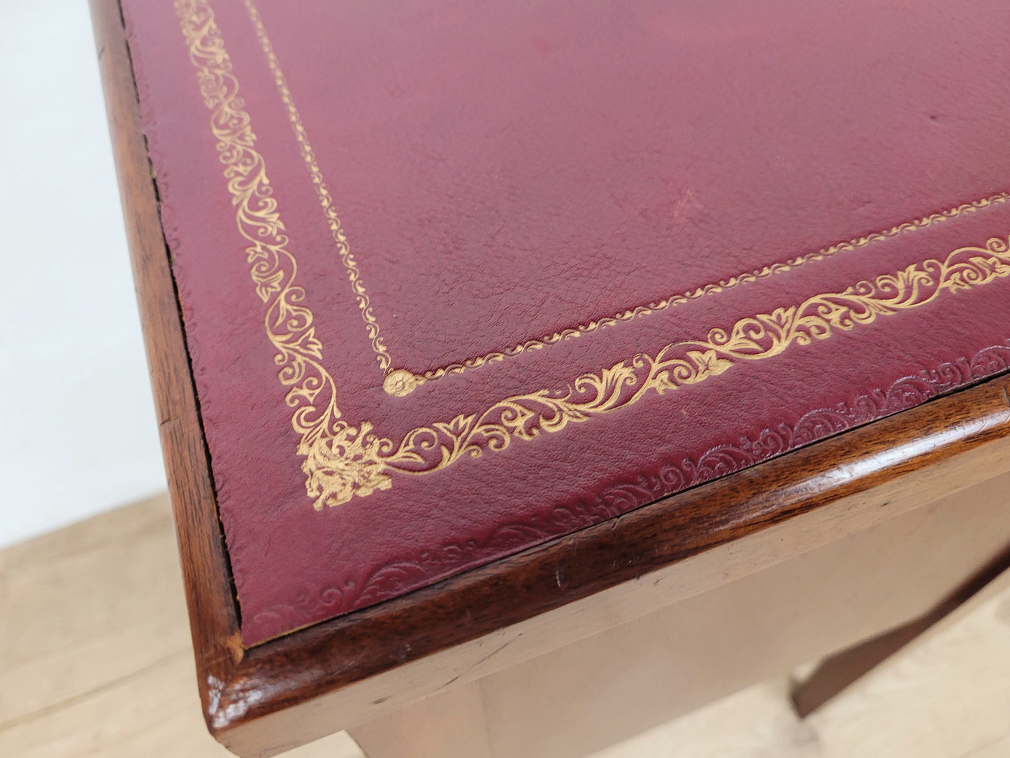 Vintage Bedside Table Leather Top Lid Mid 20th-century Postage Available