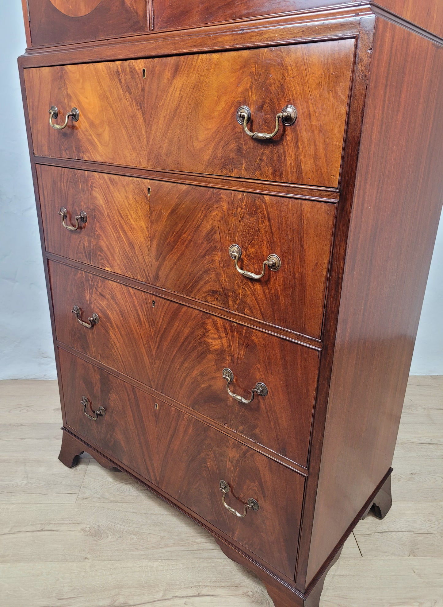Edwardian Mahogany Tallboy English 1910 Drawers Storage Delivery Available