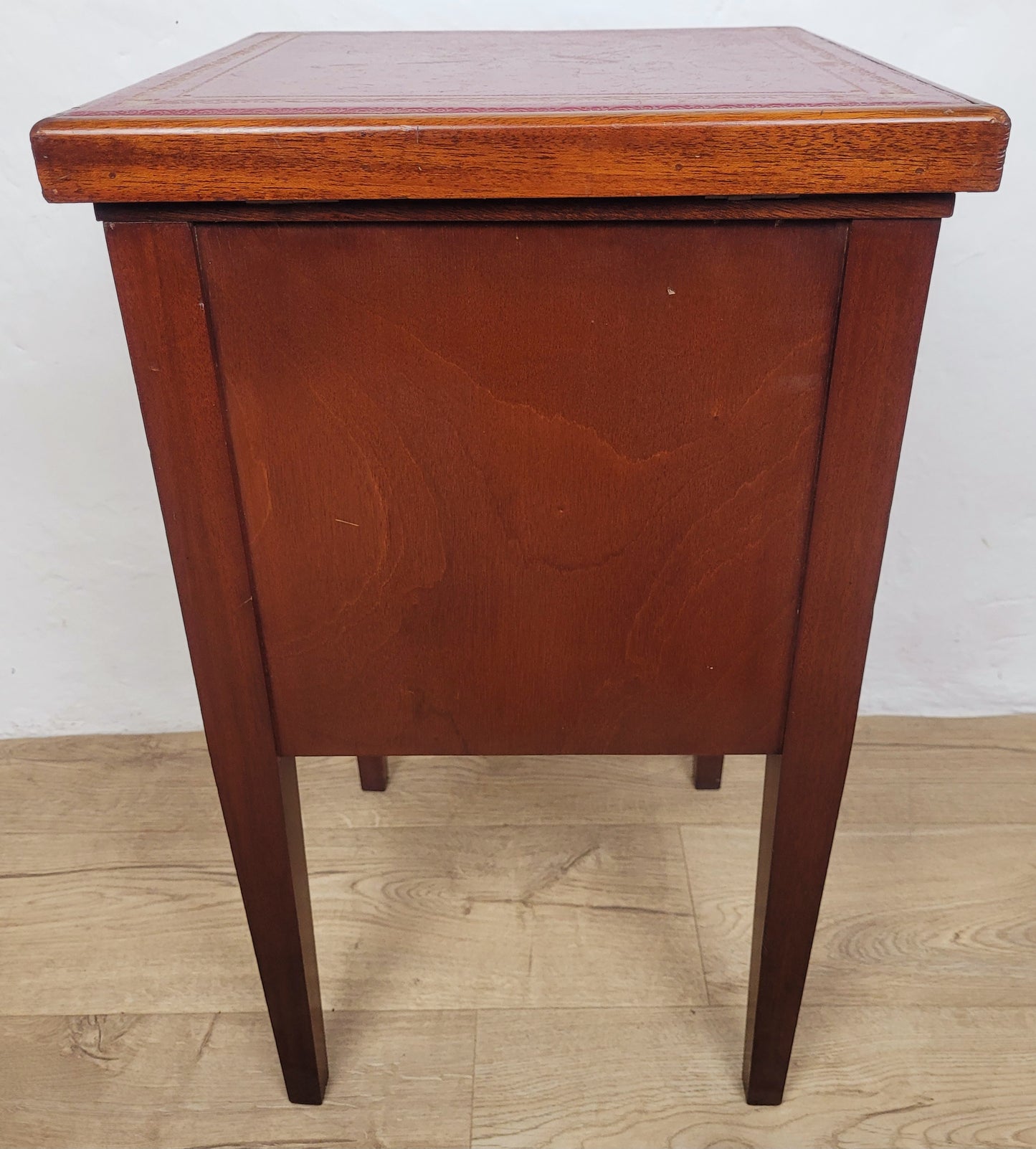 Vintage Bedside Table Leather Top Lid Mid 20th-century Postage Available