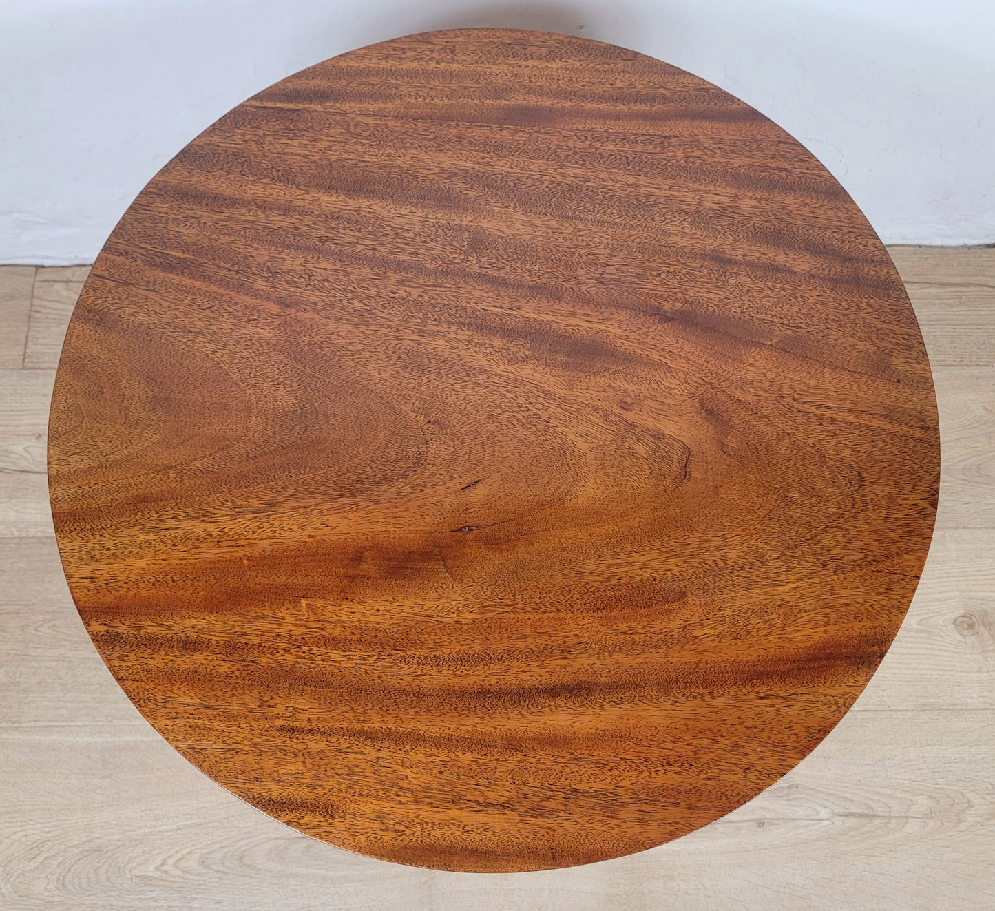 Vintage Circular Coffee Table Mahogany Cabriole Legs 1970s Postage Available
