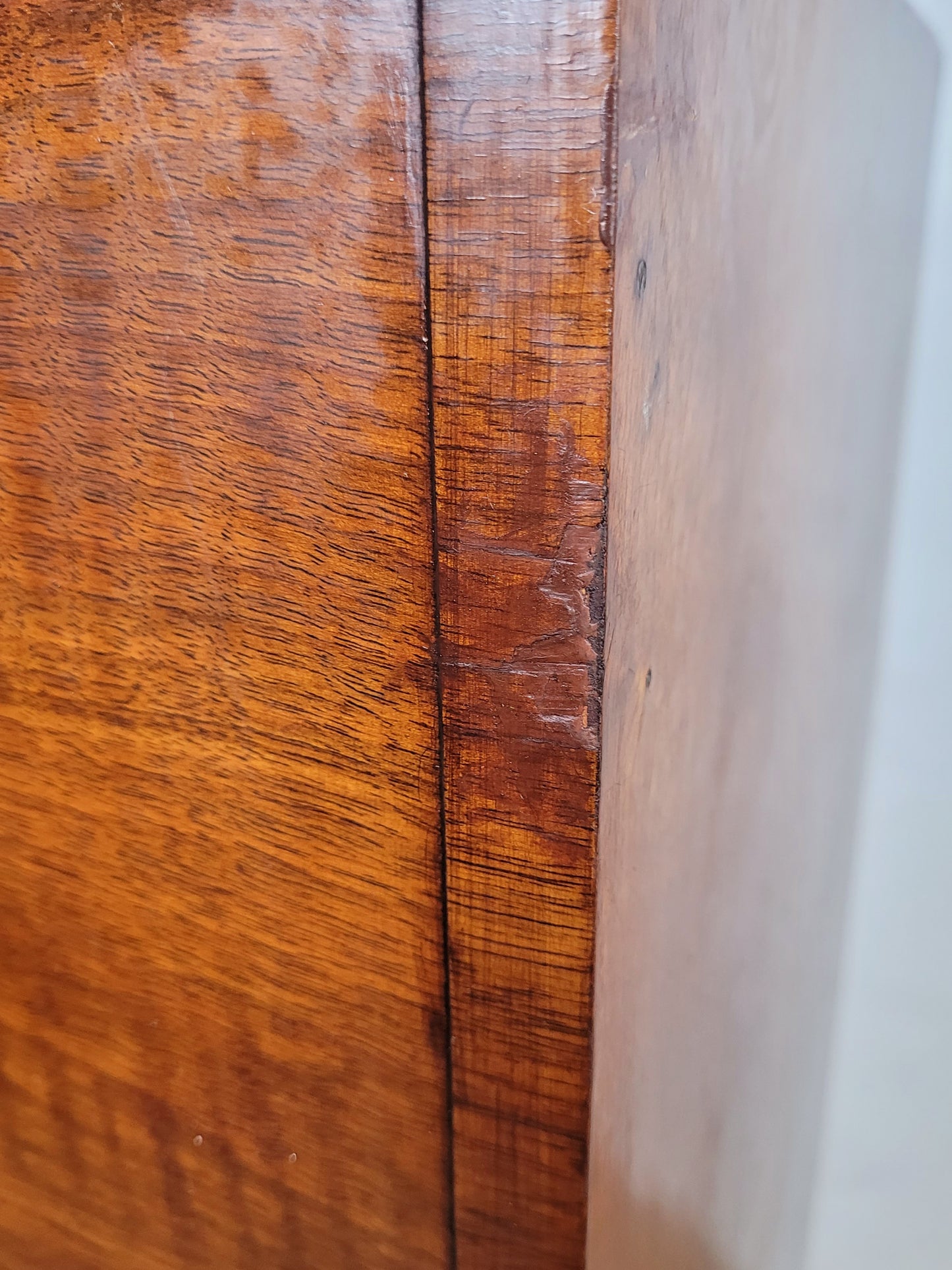 Vintage Walnut Tall Boy Art Deco Mid Century Lock and Key Delivery Available